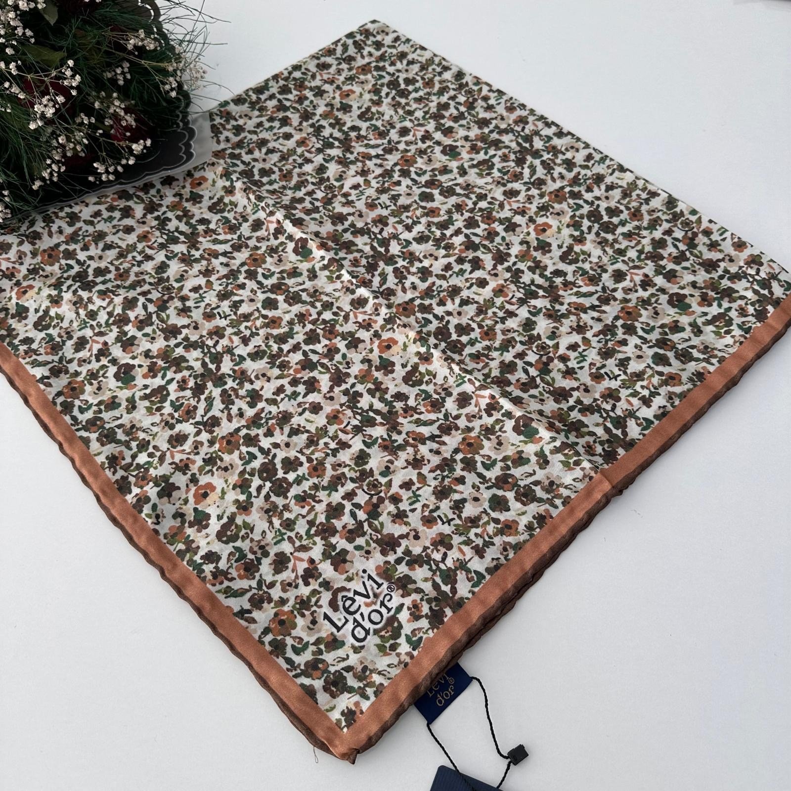 Levi'dor Kristal Eşarp Yeni Sezon Efsane Çiçek Desen LTK9007