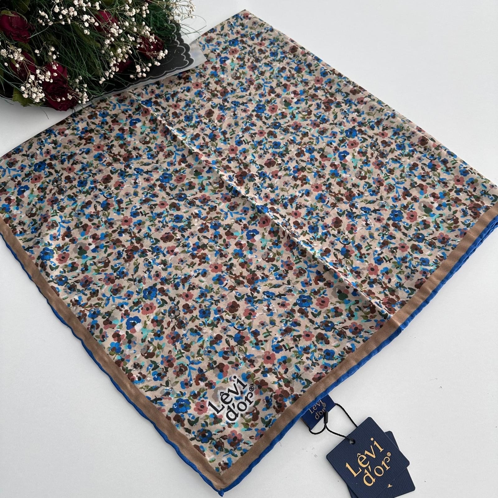 Levi'dor Kristal Eşarp Yeni Sezon Efsane Çiçek Desen LTK9002