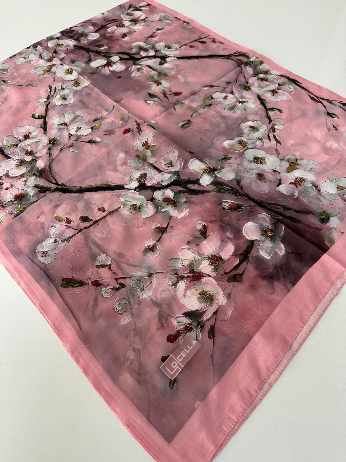 Locella Pamuk Vual Şal Pembe Serisi LWD0602