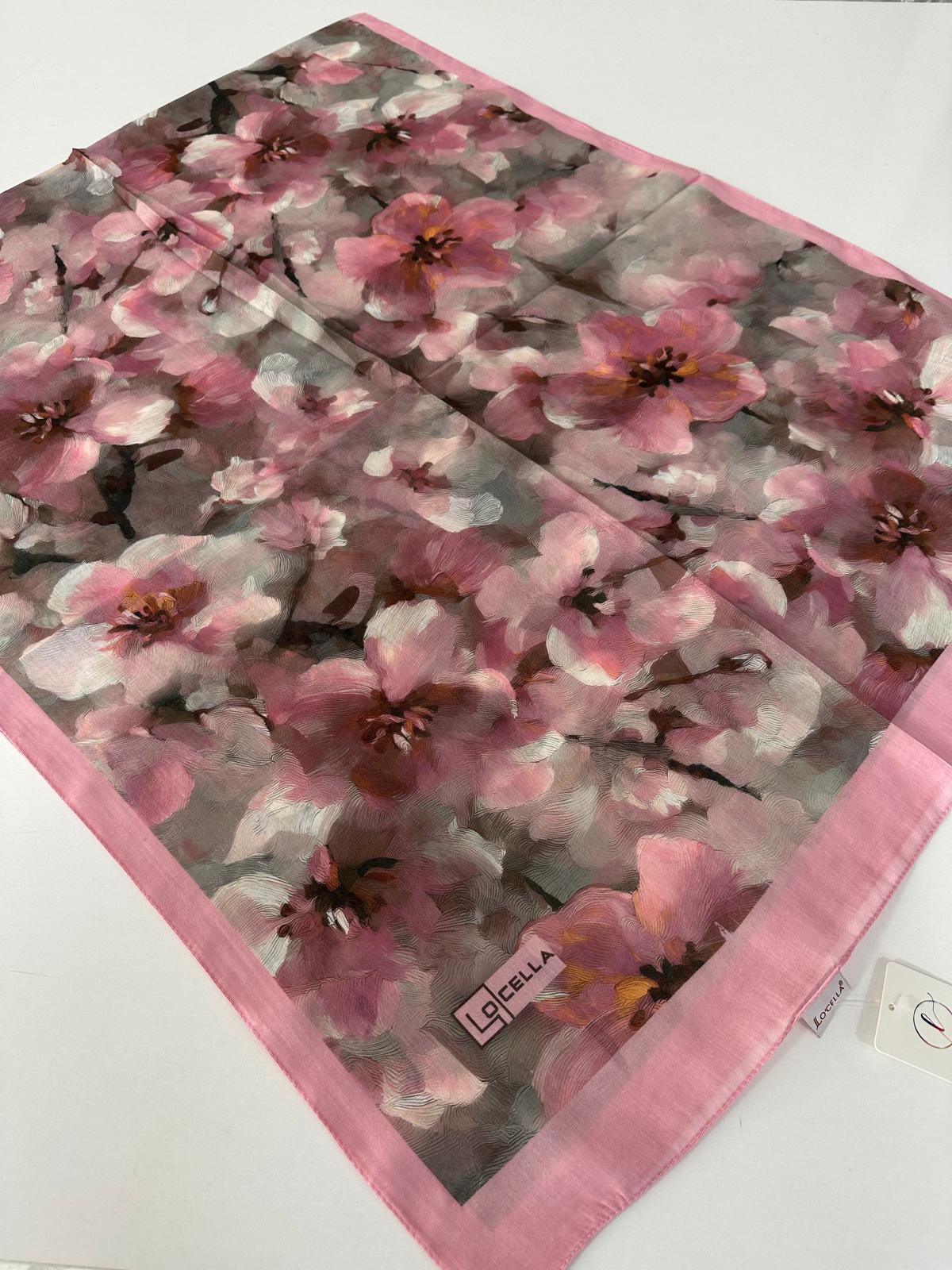 Locella Pamuk Vual Şal Pembe Serisi LWD0603
