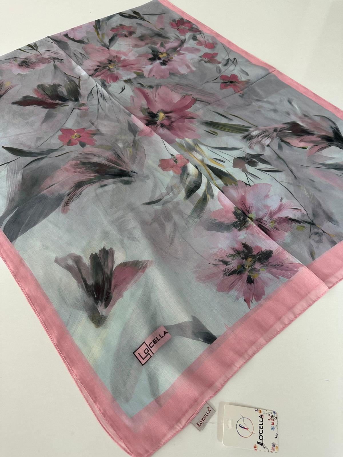 Locella Pamuk Vual Şal Pembe Serisi LWD0601