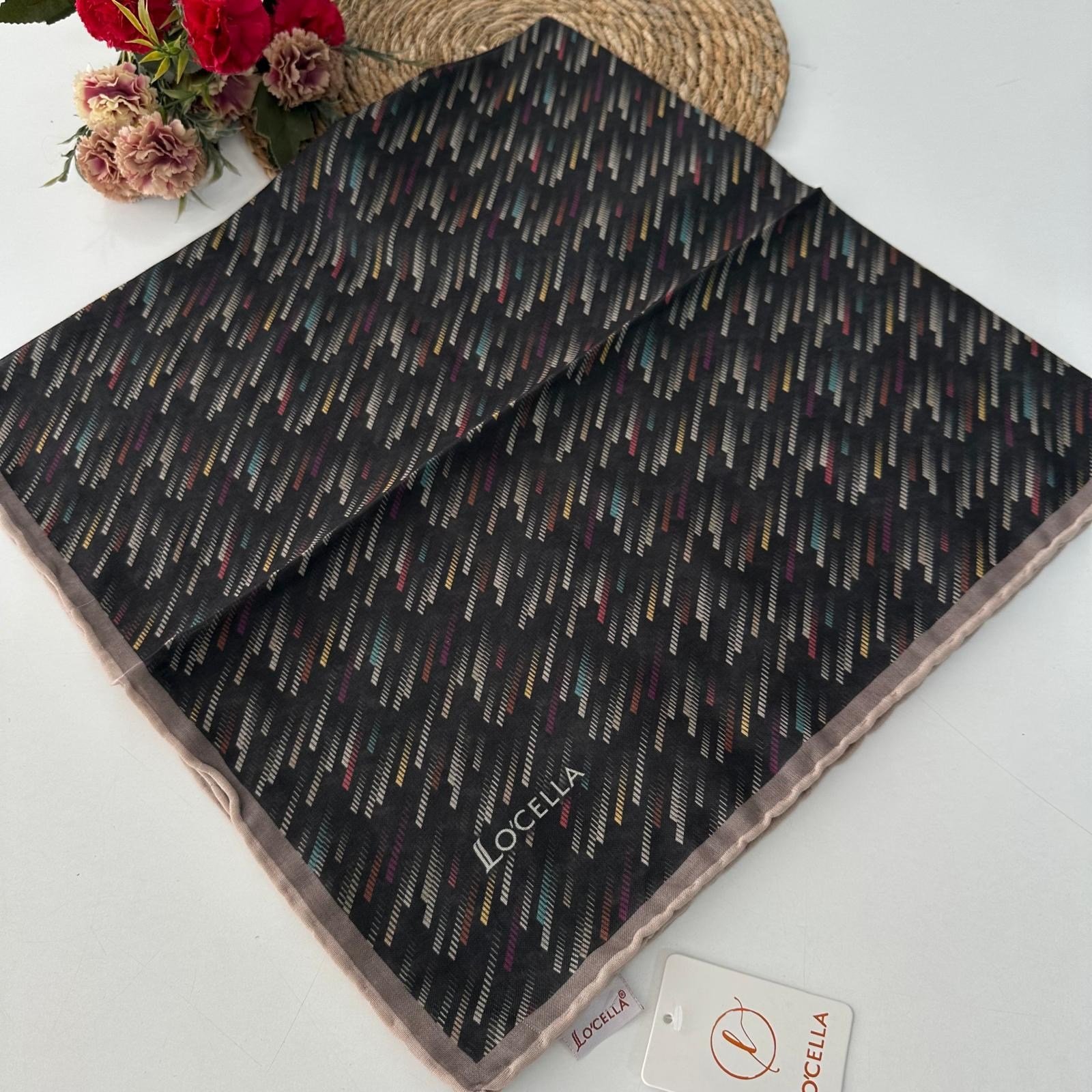 Locella Soft Pamuklu  Eşarp Füme LDFC5704