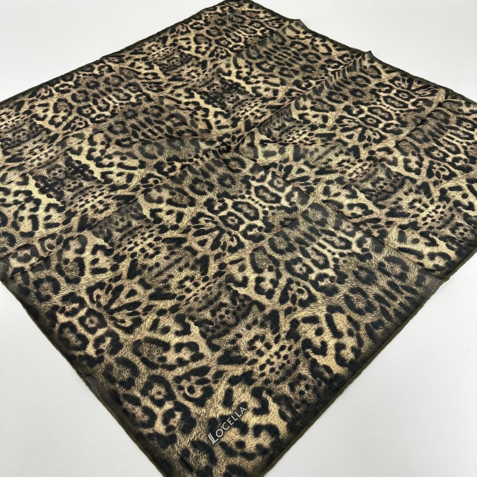 Locella Soft Pamuklu Eşarp Haki LDFF5401