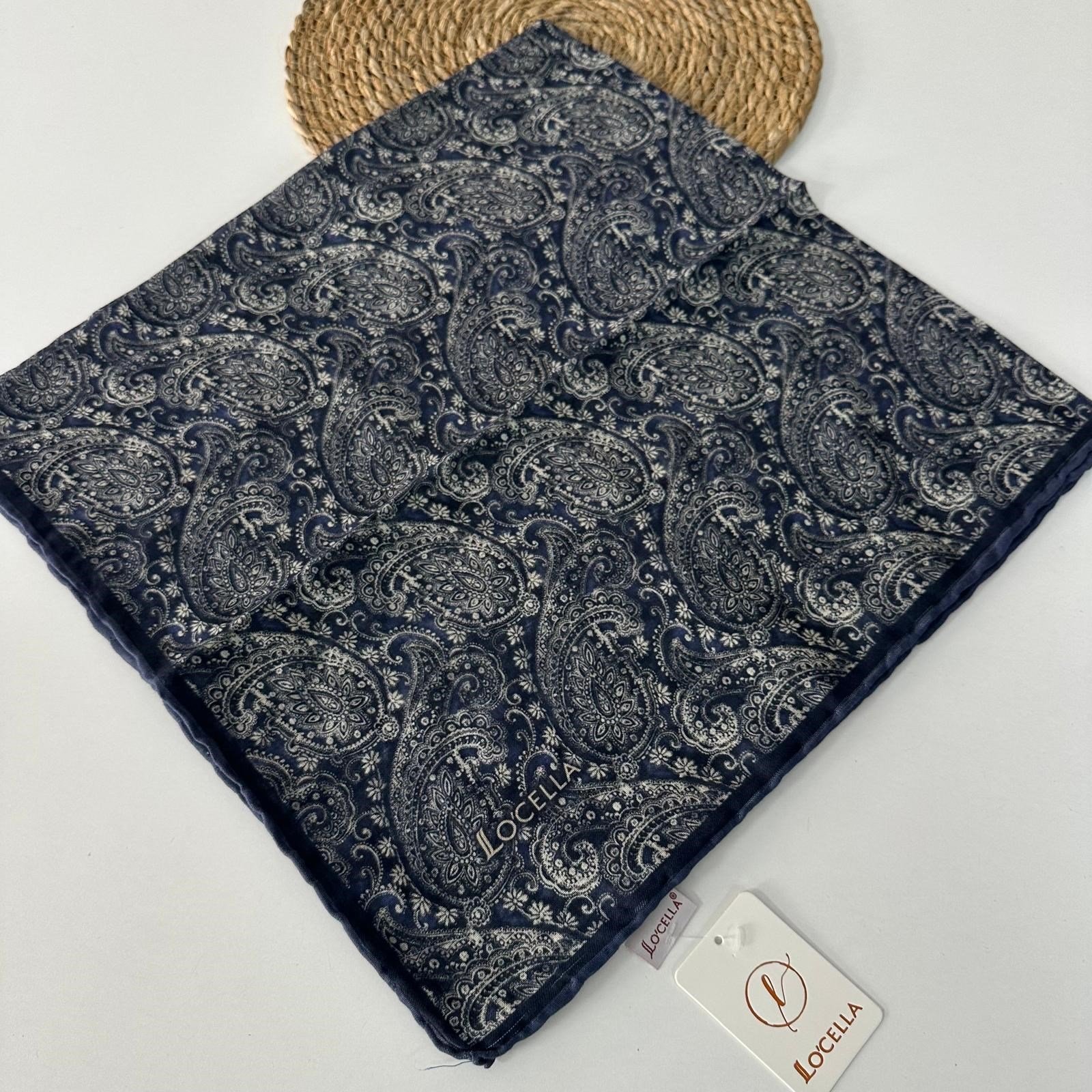 Locella Soft Pamuklu Eşarp Lacivert Serisi LDFF8007