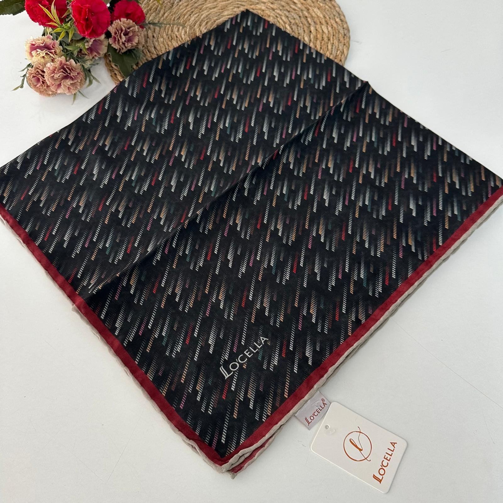 Locella Soft Pamuklu  Eşarp Siyah LDFC5709