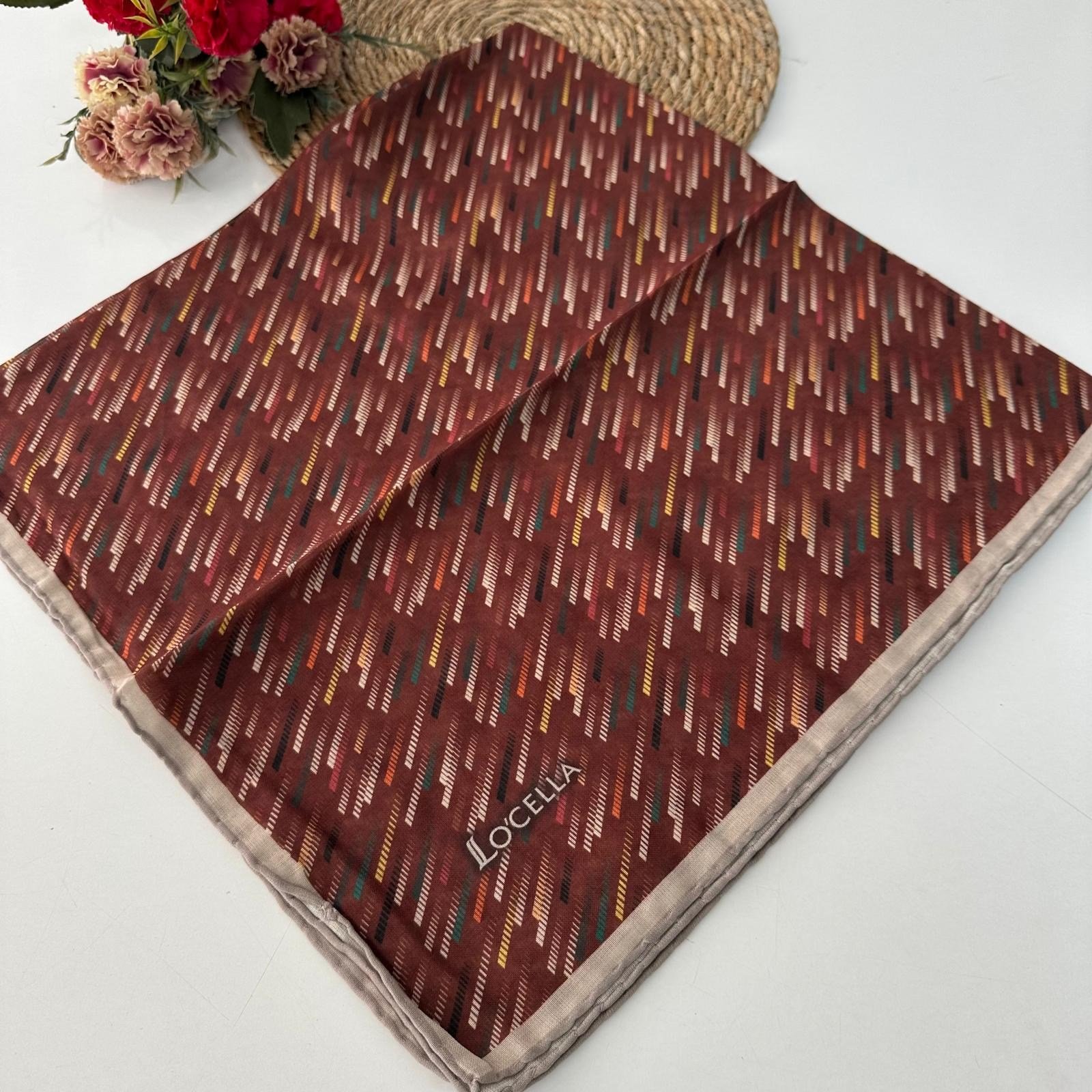 Locella Soft Pamuklu  Eşarp Taba LDFC5703