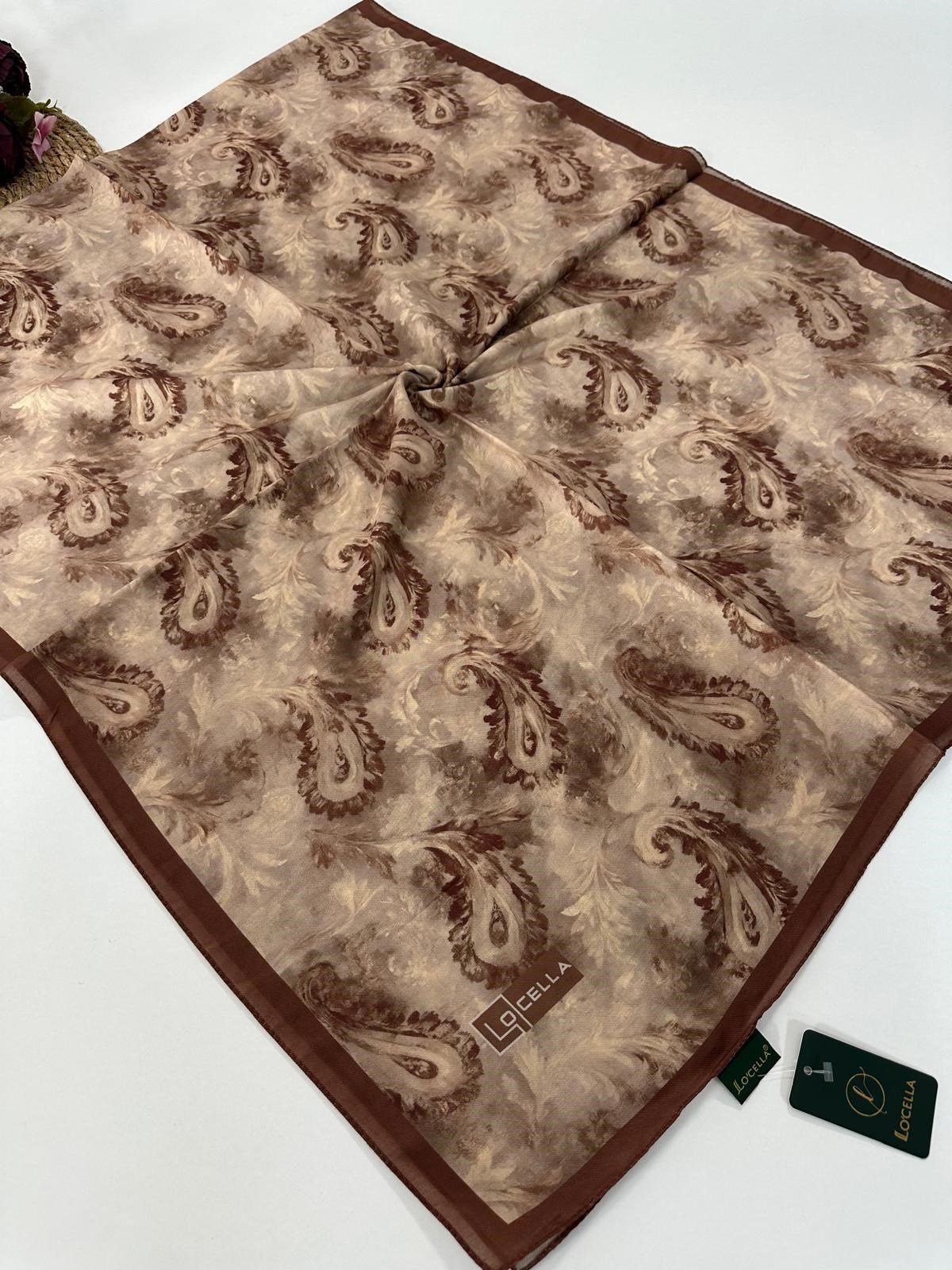 Locella Soft Pamuklu Kahve Serisi Şal LDSA5704