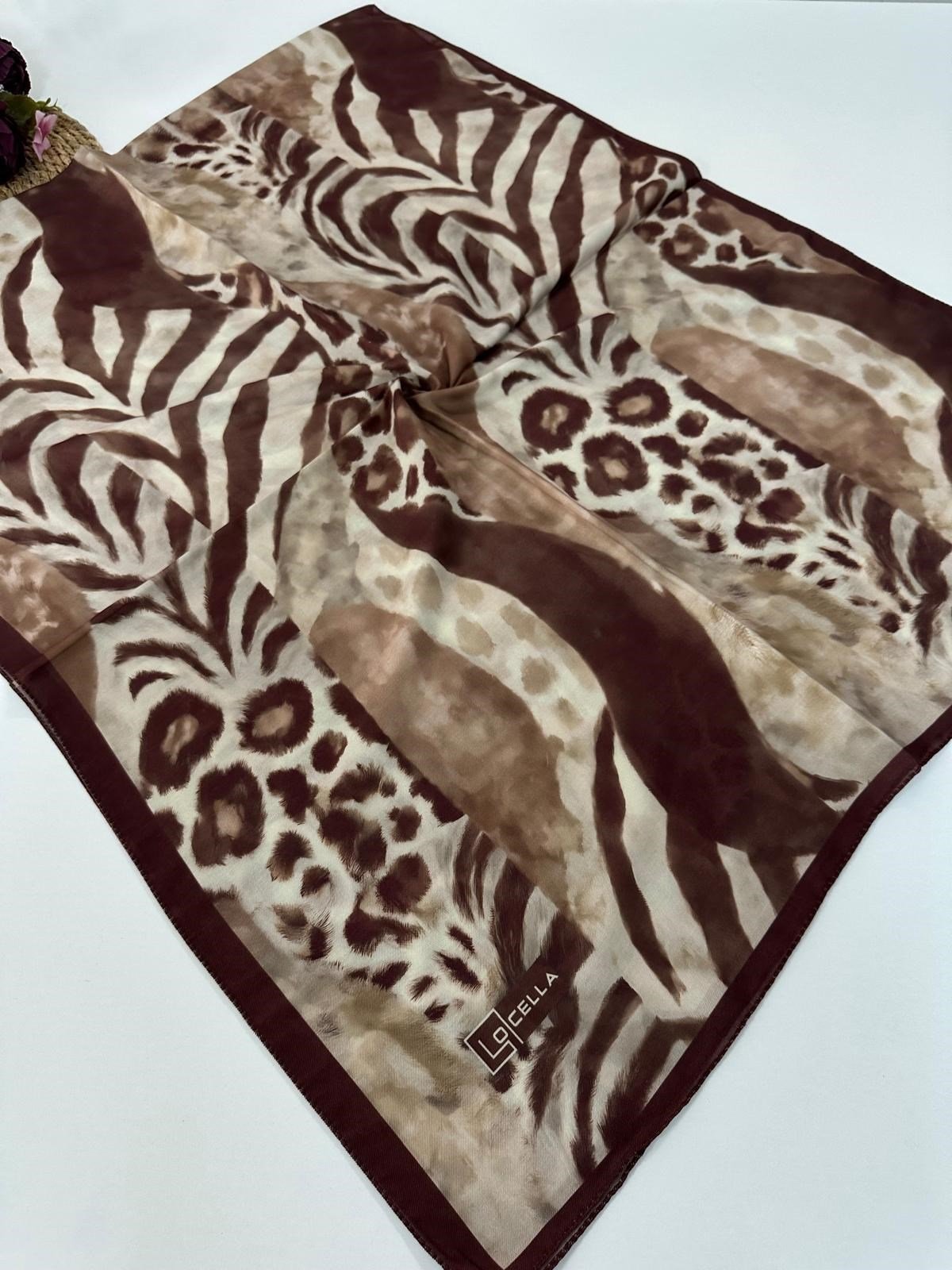 Locella Soft Pamuklu Kahve Serisi Şal LDSA5702
