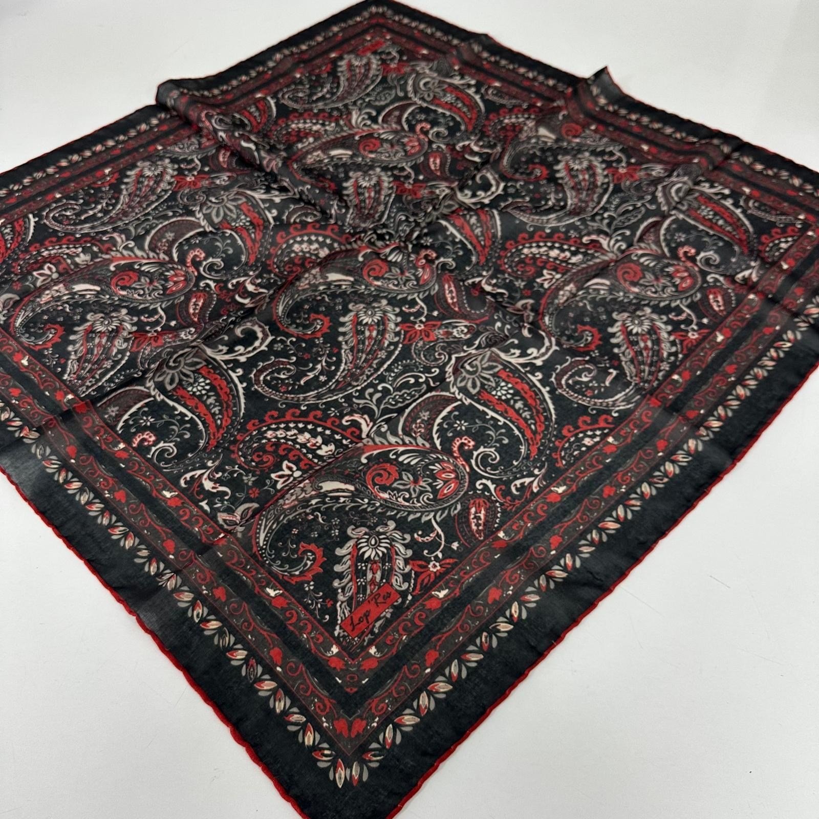Lop'res Soft Pamuklu Eşarp Bordo  Siyah  LDN7506