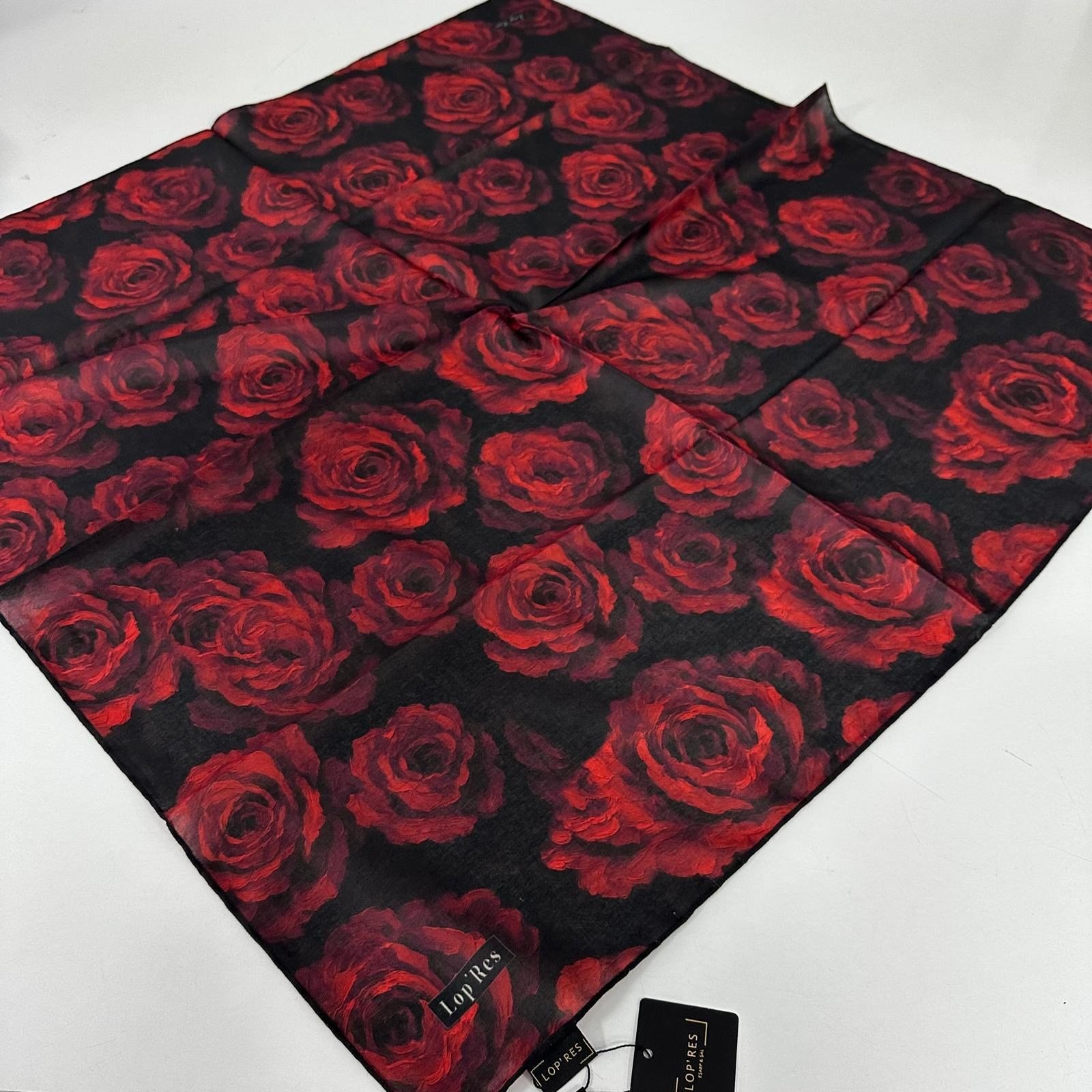 Lop'res Soft Pamuklu Eşarp Bordo  Siyah  LDN7510