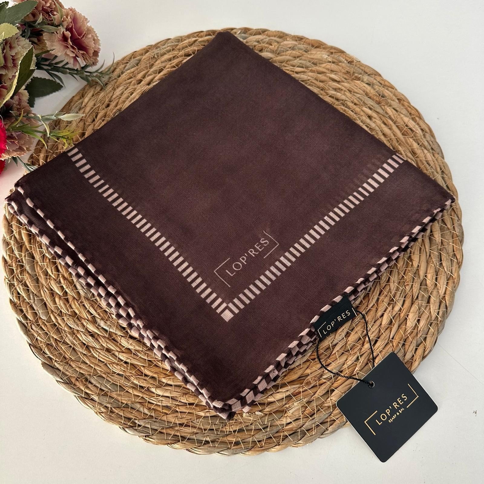 Lop'res Soft Pamuklu Eşarp Kahverengi LDN6705