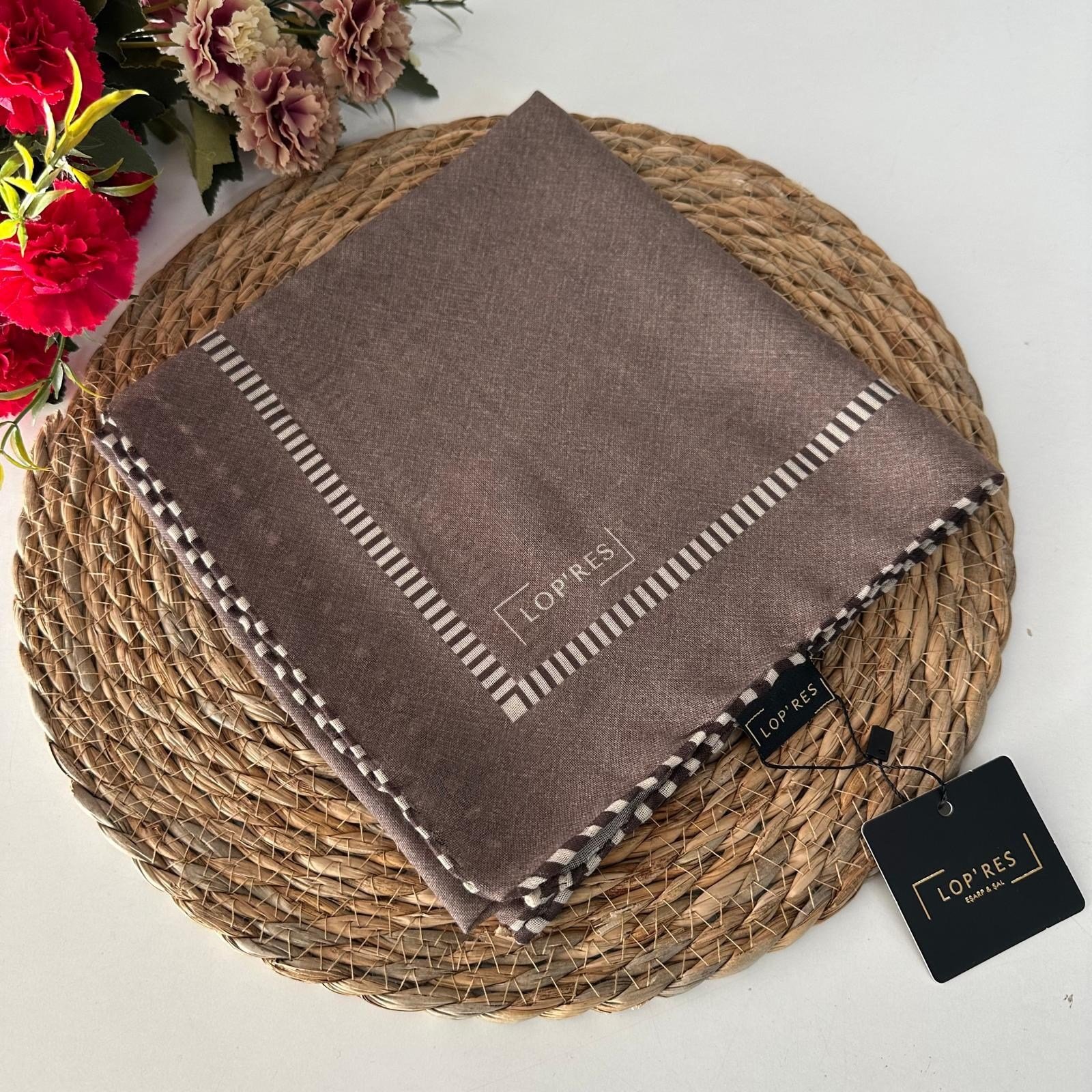 Lop'res Soft Pamuklu Eşarp Mocha LDN6716