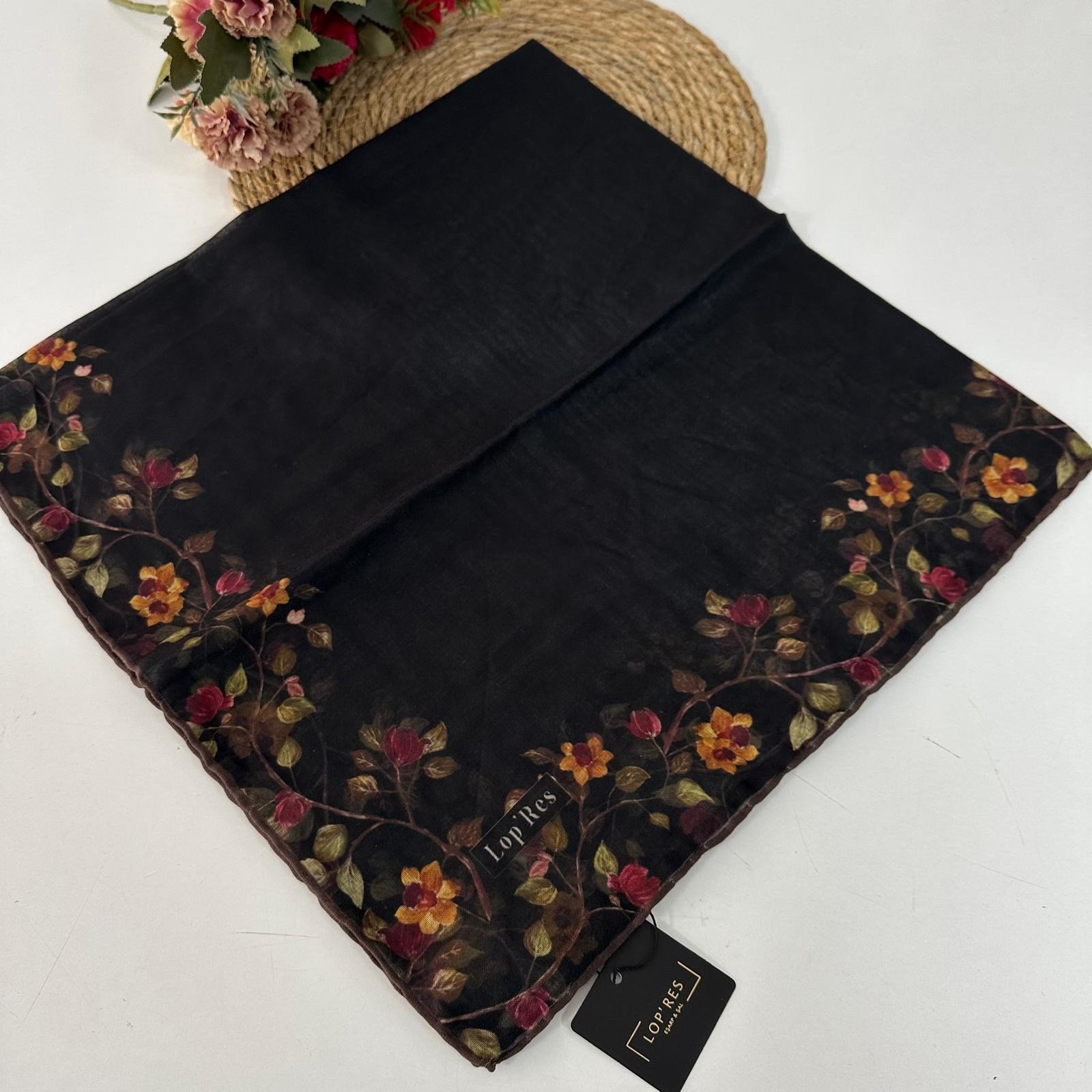 Lop'res Soft Pamuklu Eşarp Siyah  LDN7301
