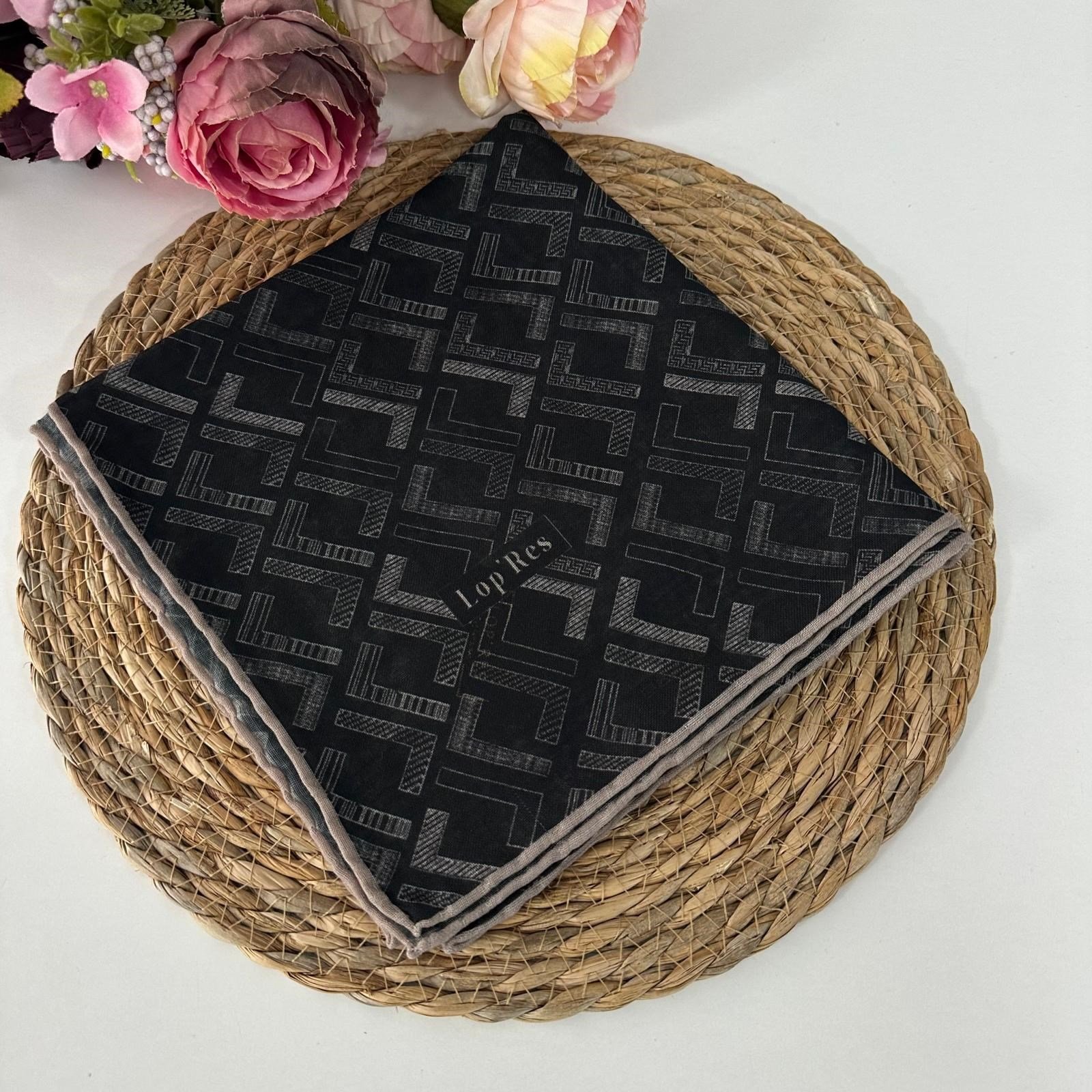 Lop'res Soft Pamuklu Eşarp Siyah Vizyon   LDNA1510