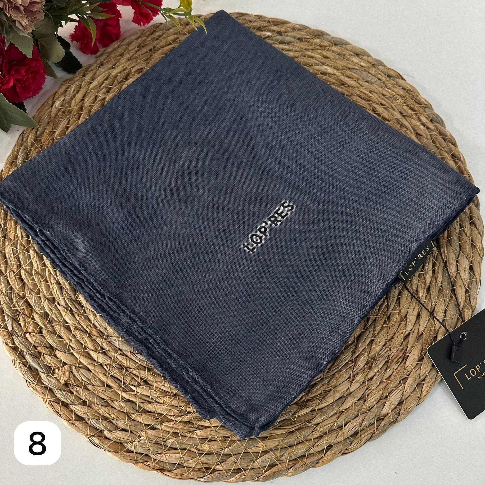 Lop'res Soft Pamuklu Eşarp Soft Lacivert LDNA0508
