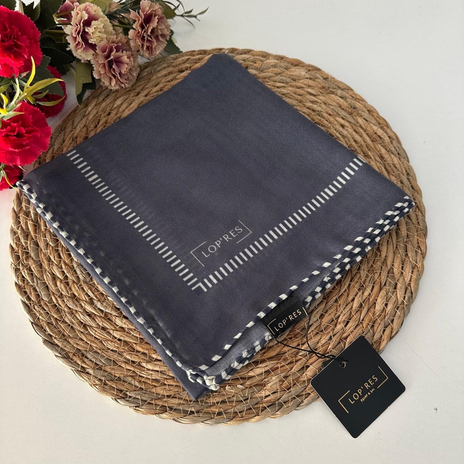 Lop'res Soft Pamuklu Eşarp Soft Mavi LDN6711