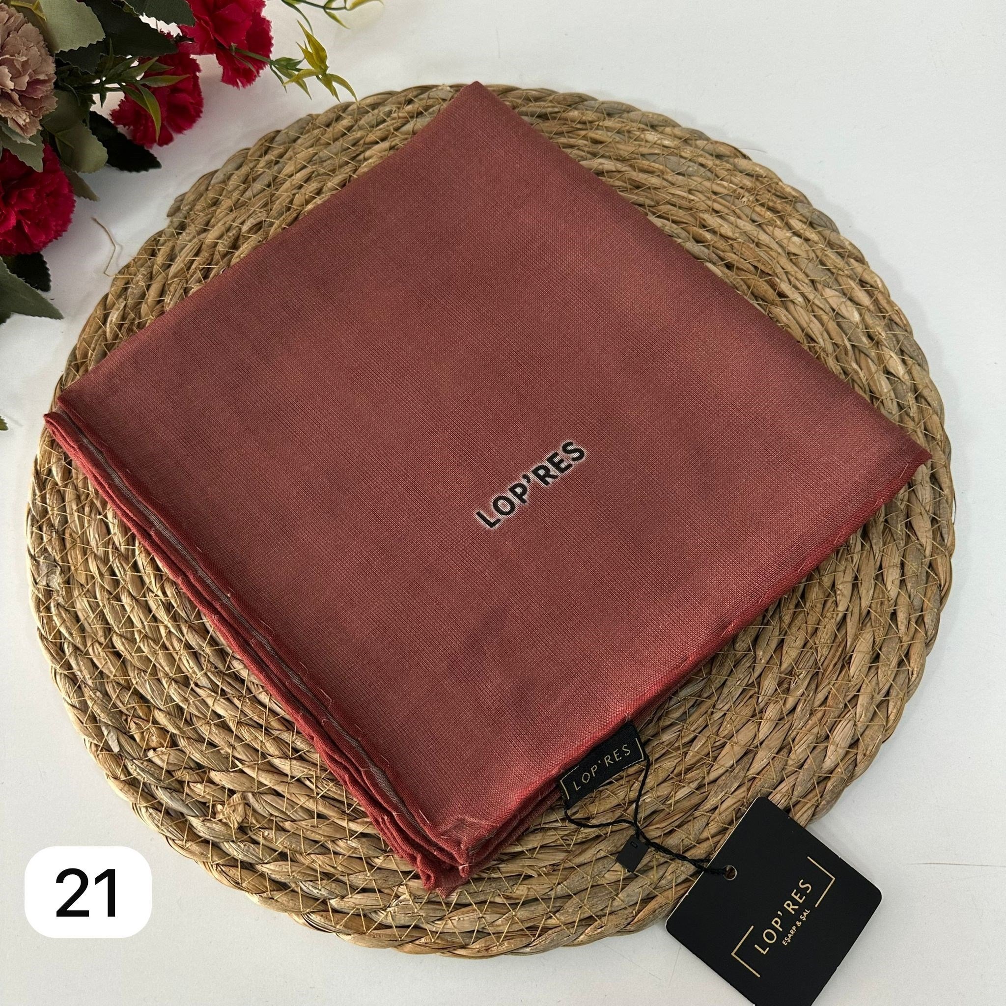 Lop'res Soft Pamuklu Eşarp Tarçın LDNA0521
