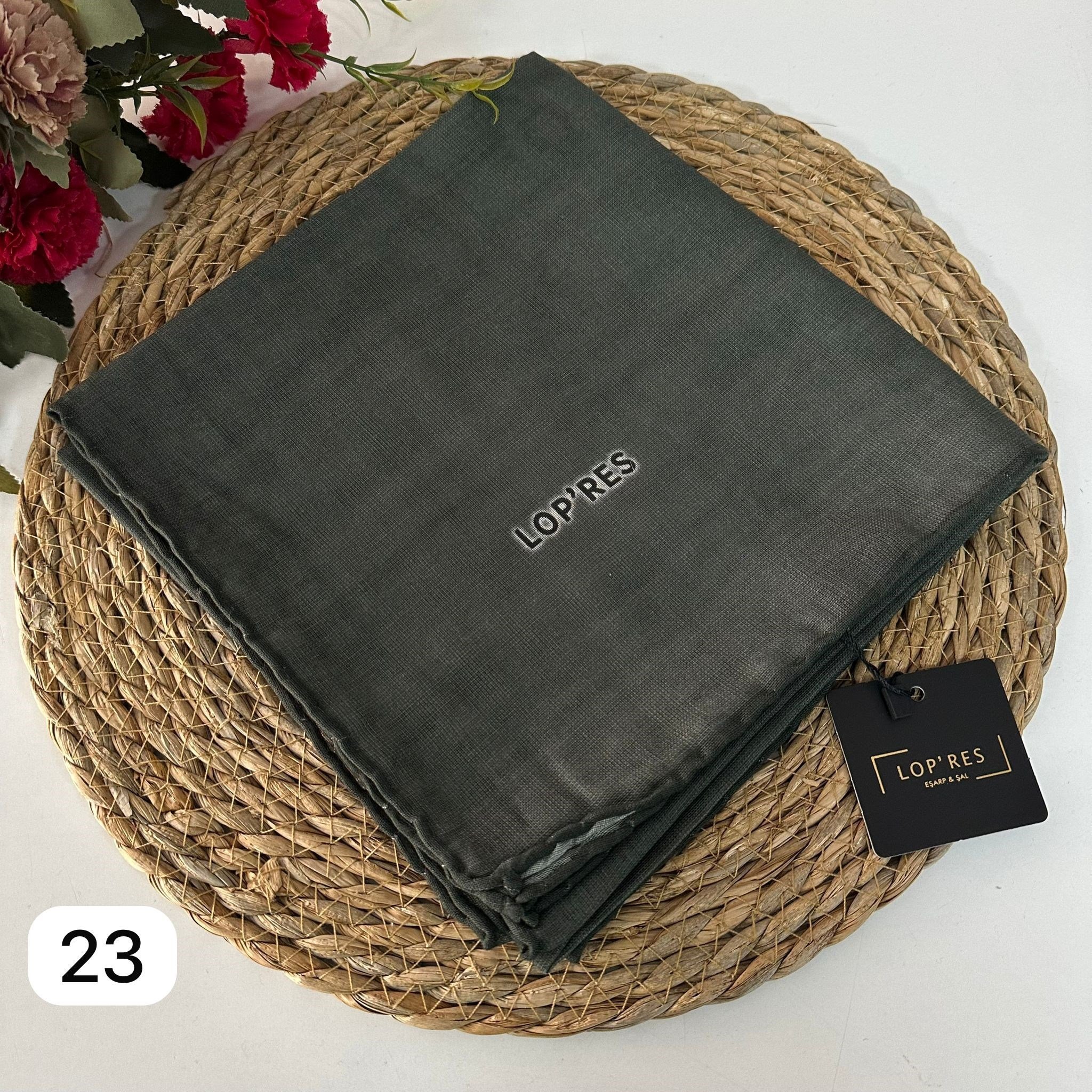 Lop'res Soft Pamuklu Eşarp Yeşil LDNA0523