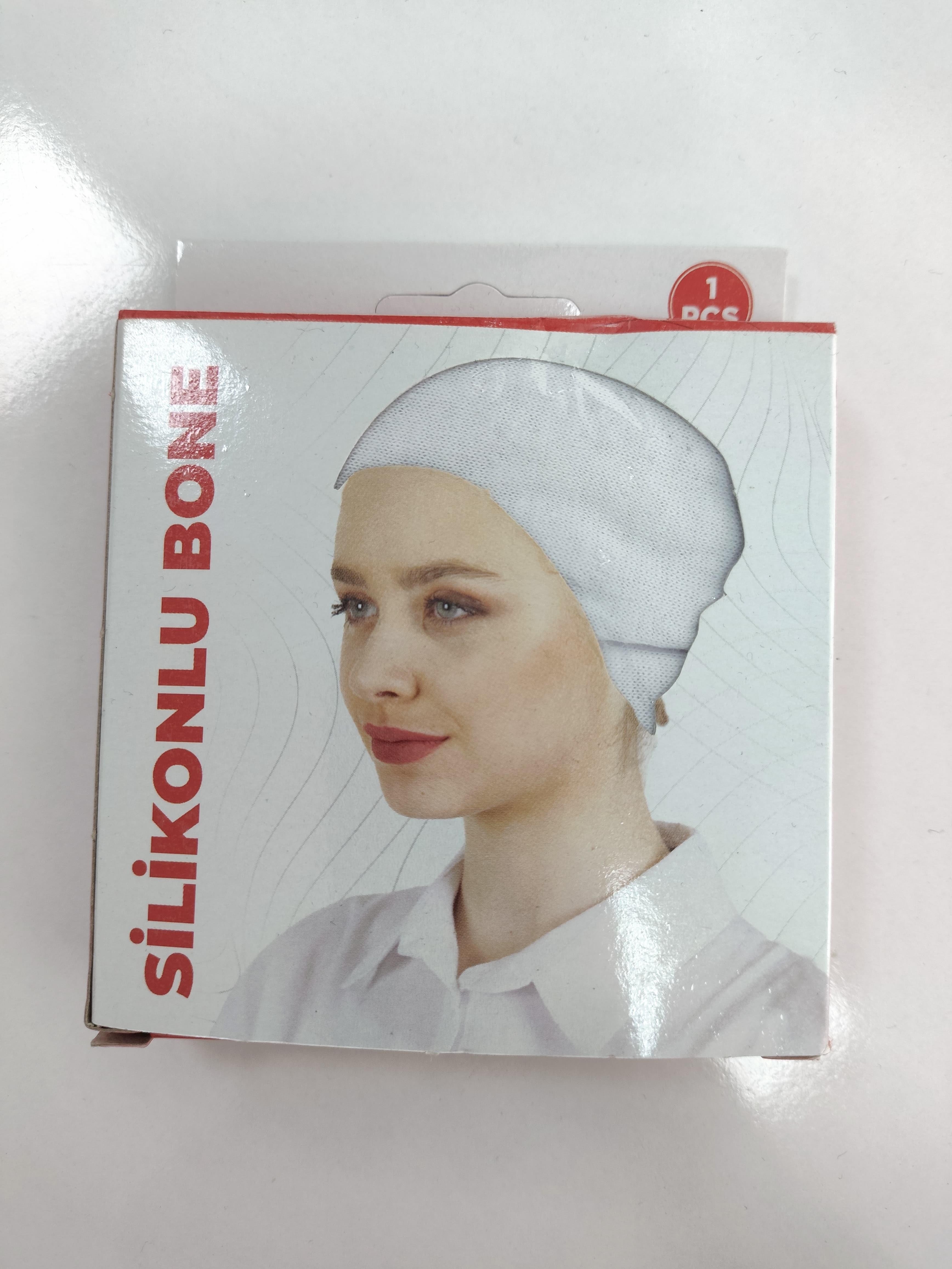 Lüx Premium Kaymaz Silikonlu Bone Beyaz