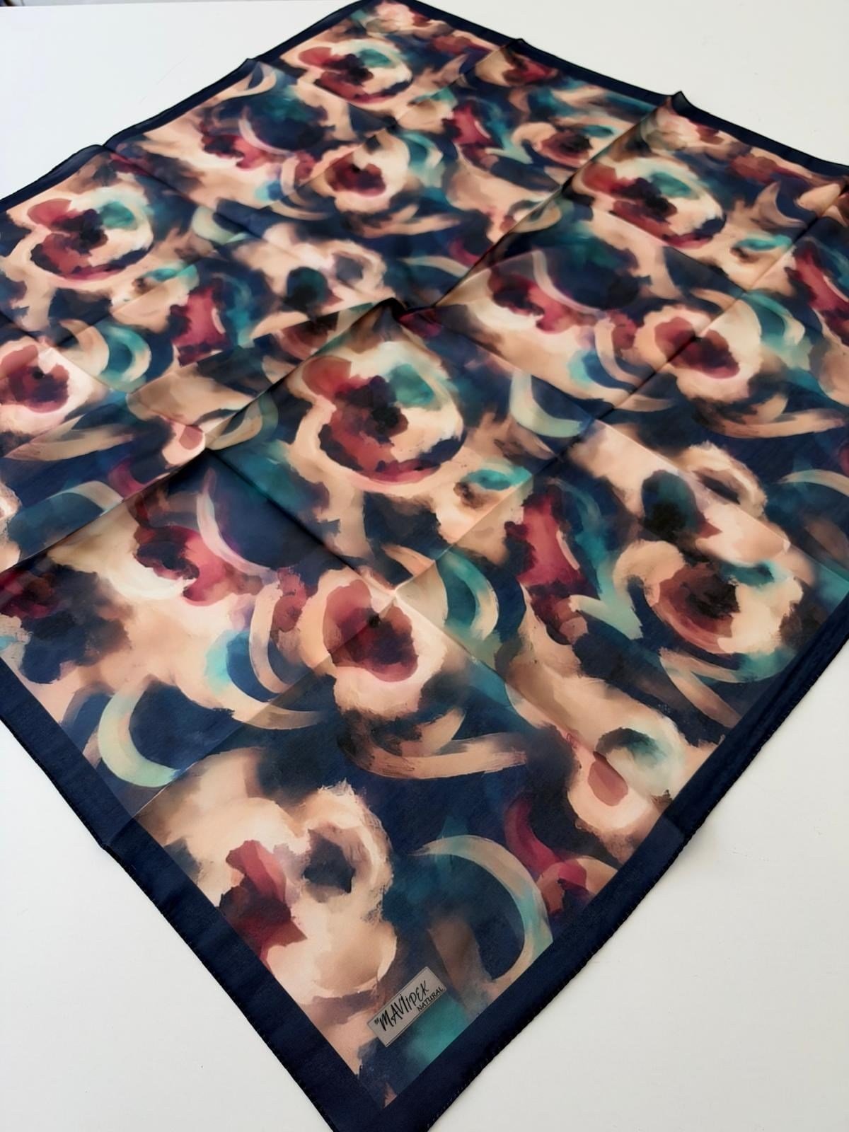 Mavi İpek Natural Soft Eşarp LGC0103