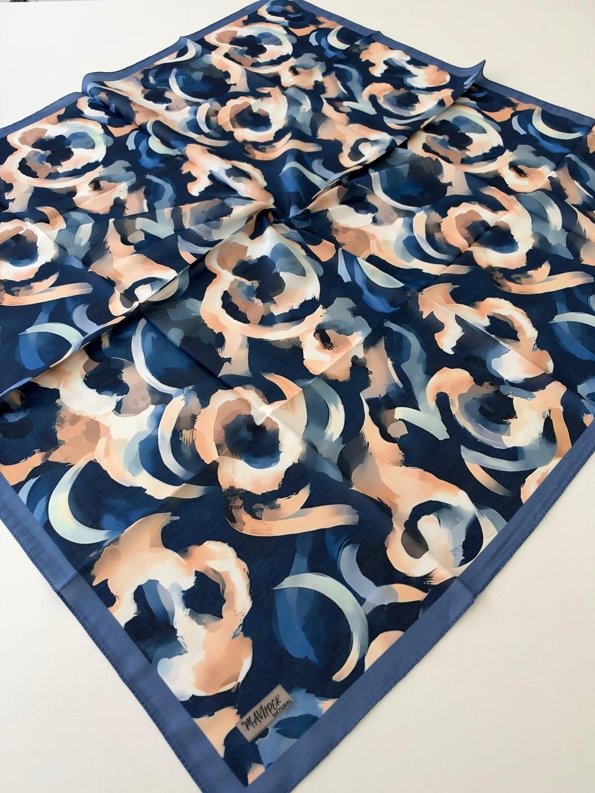 Mavi İpek Natural Soft Eşarp LGC0112