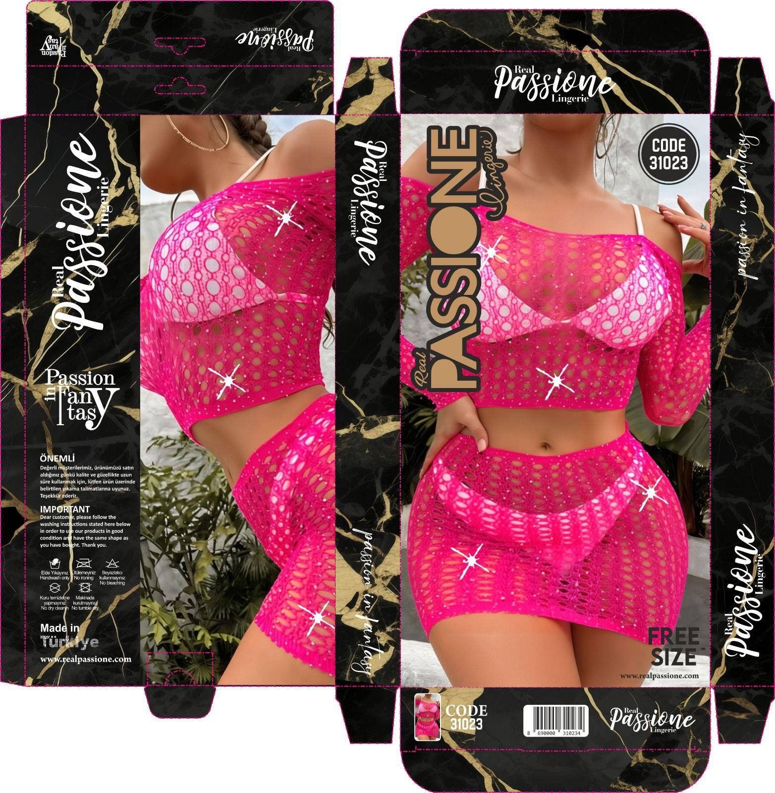 Passione Taşlı Vücut Çorabı FRP3102301