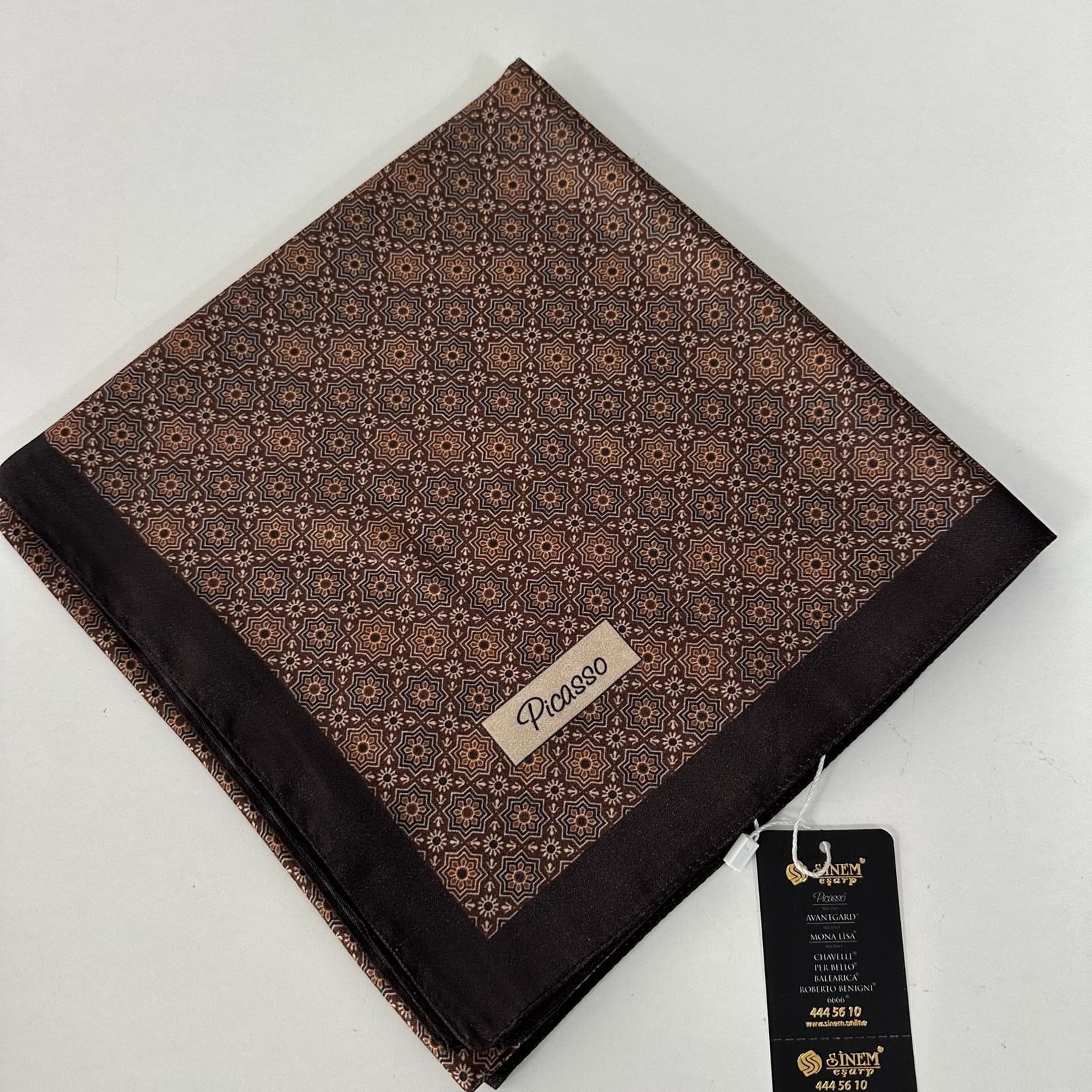 Picasso Kristal Eşarp Kahve Serisi   LRP2914