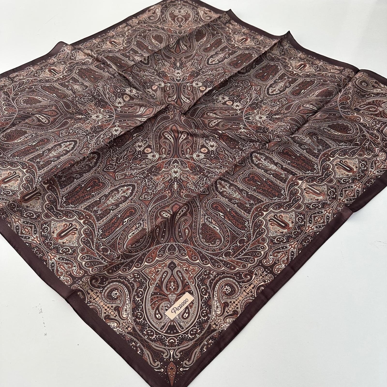 Picasso Kristal Eşarp Kahve Serisi   LRP2909