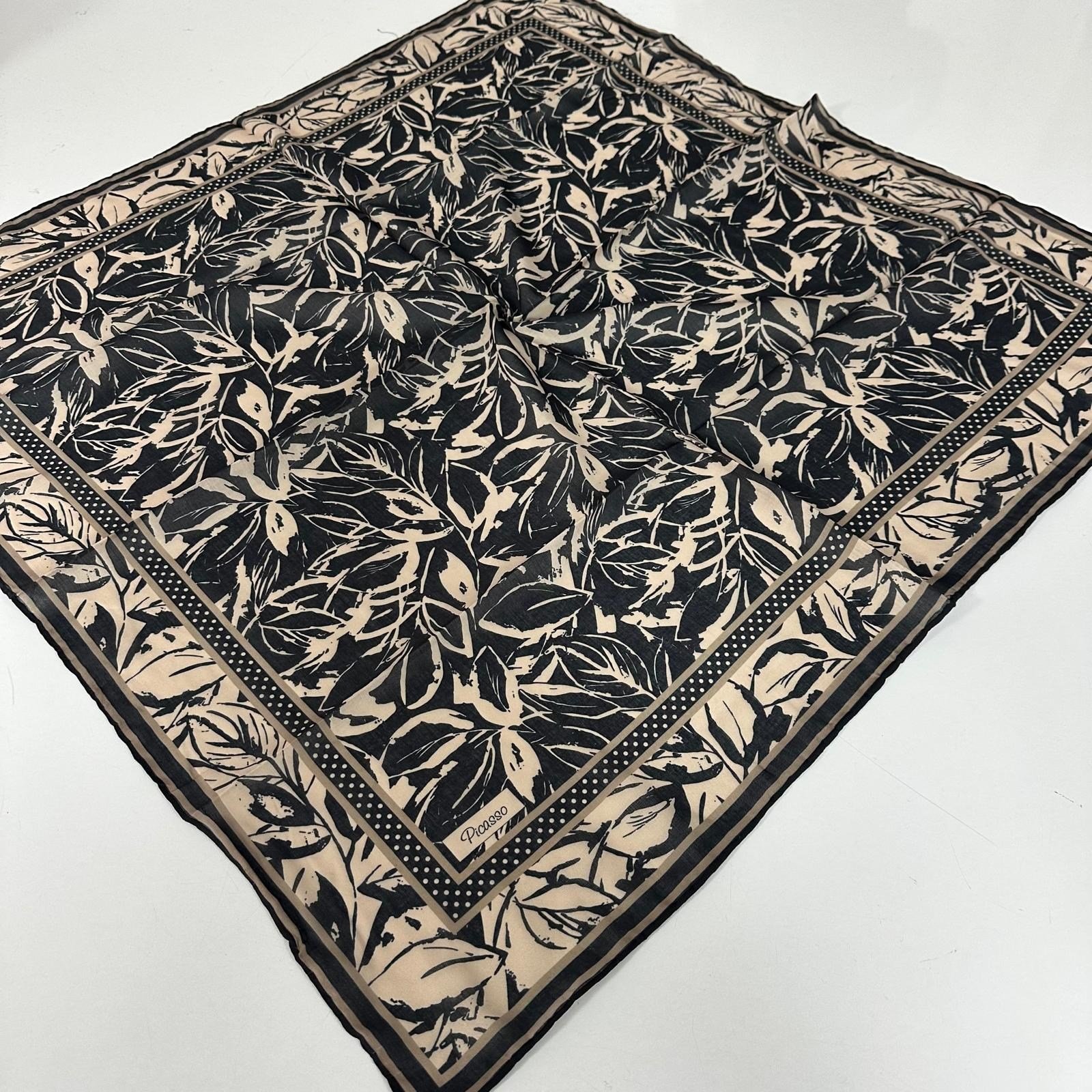 Picasso Soft Pamuklu Eşarp Siyah Vizyon Serisi  LDFZ0607