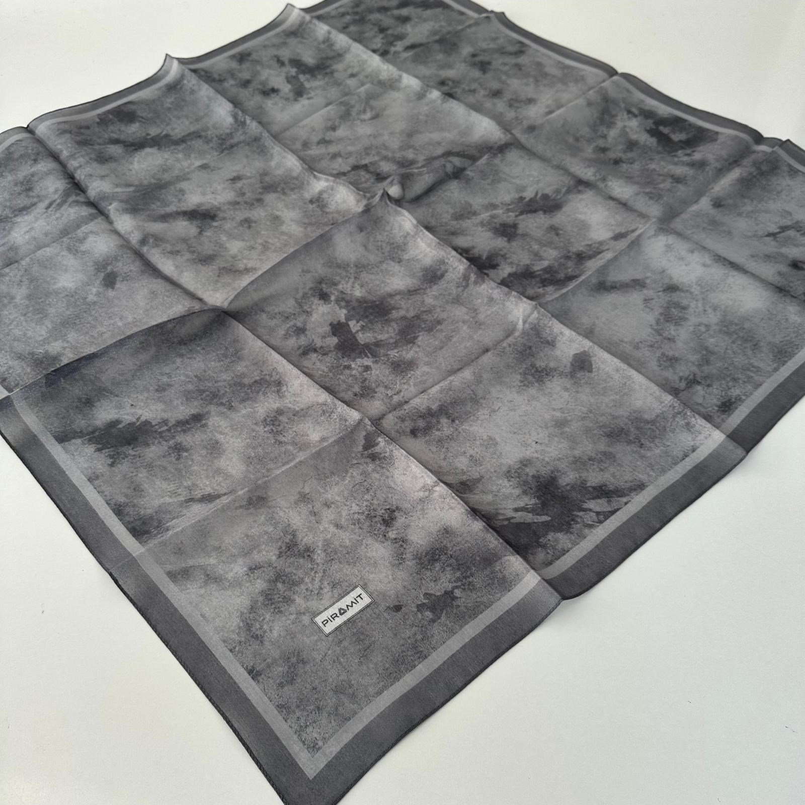 Piramit Desenli Kehribar Eşarp LTP0507