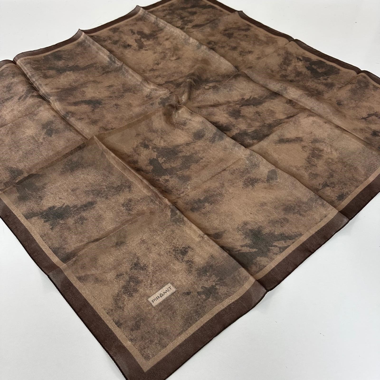 Piramit Desenli Kehribar Eşarp LTP0516