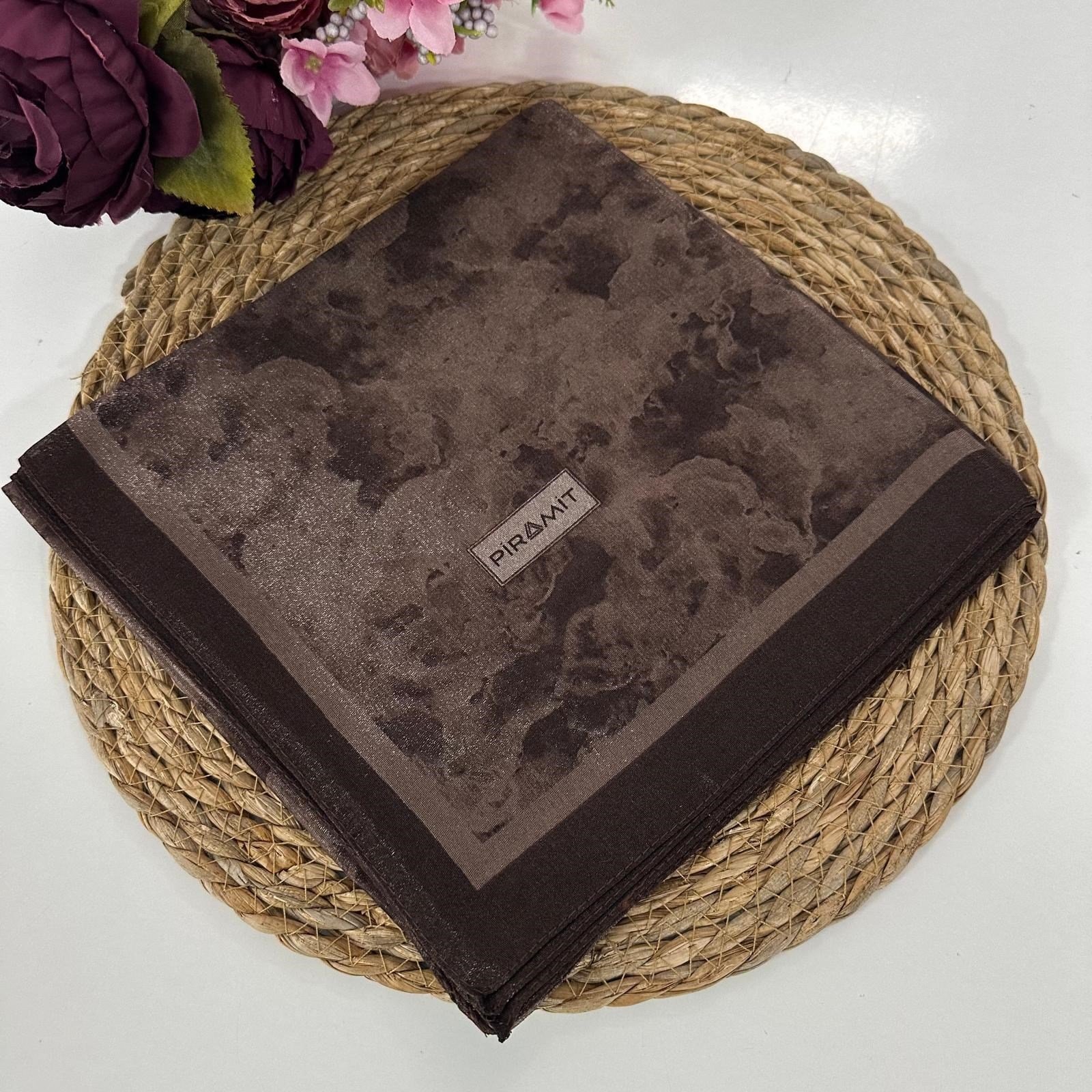 Piramit Desenli Kehribar Eşarp LTP0605