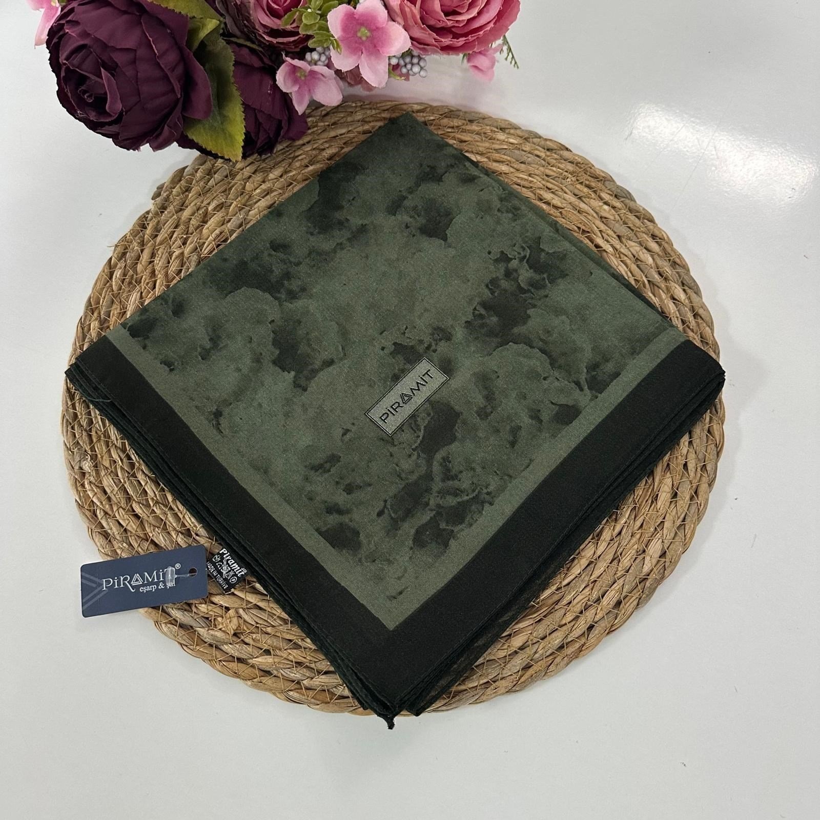 Piramit Desenli Kehribar Eşarp LTP0618
