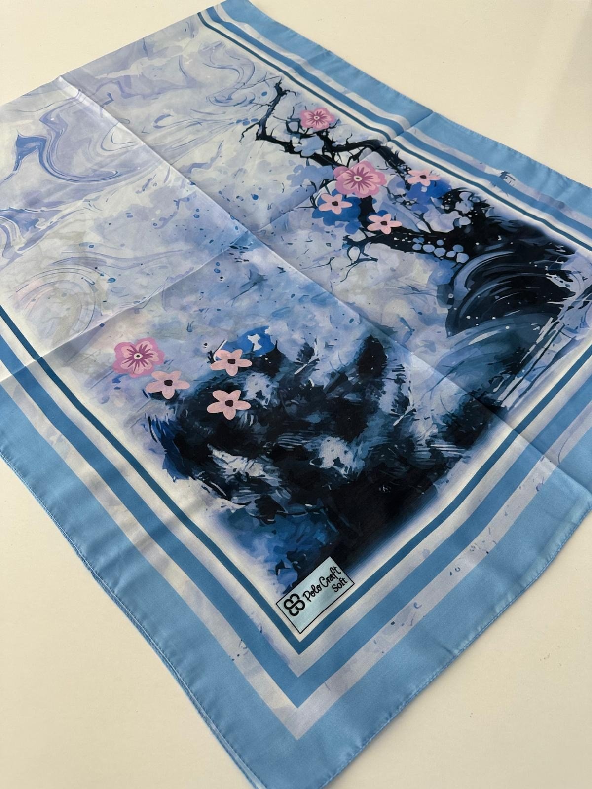 Polo Craft Soft Pamuklu Şal Mavi Serisi FZY0803