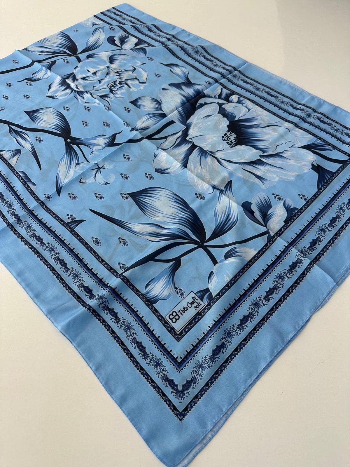 Polo Craft Soft Pamuklu Şal Mavi Serisi FZY0801
