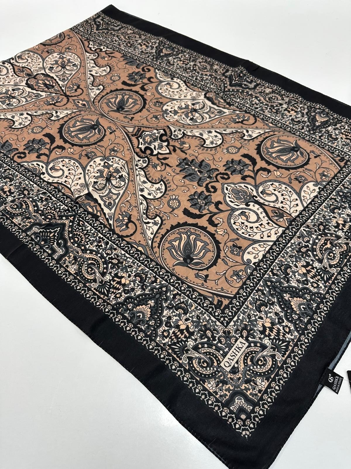 QASHKA Soft Pamuklu Şal Etro Desen LBD0415