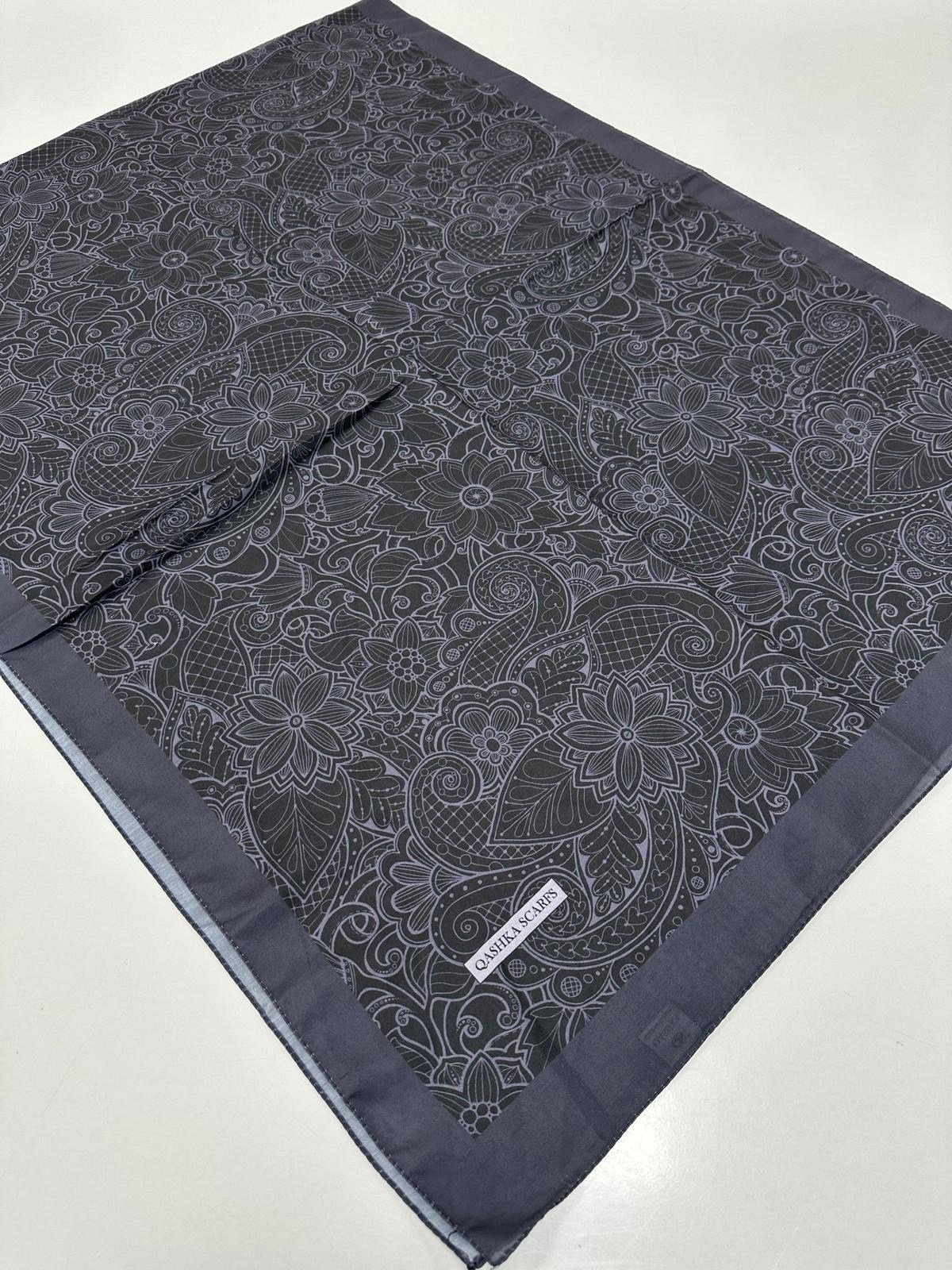 QASHKA Soft Pamuklu Şal Etro Desen LBD1107