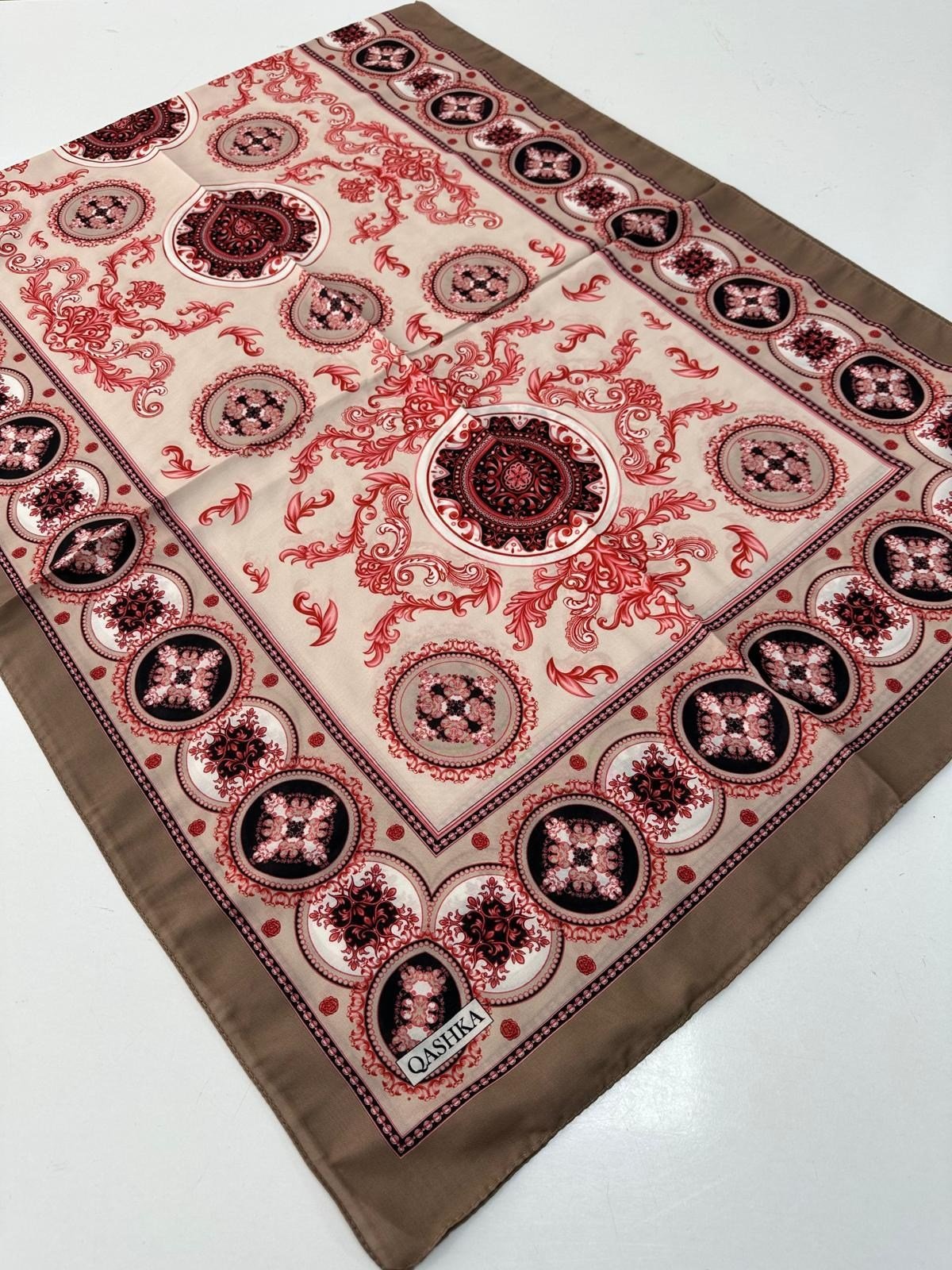 QASHKA Soft Pamuklu Şal Etro Desen LBD1303