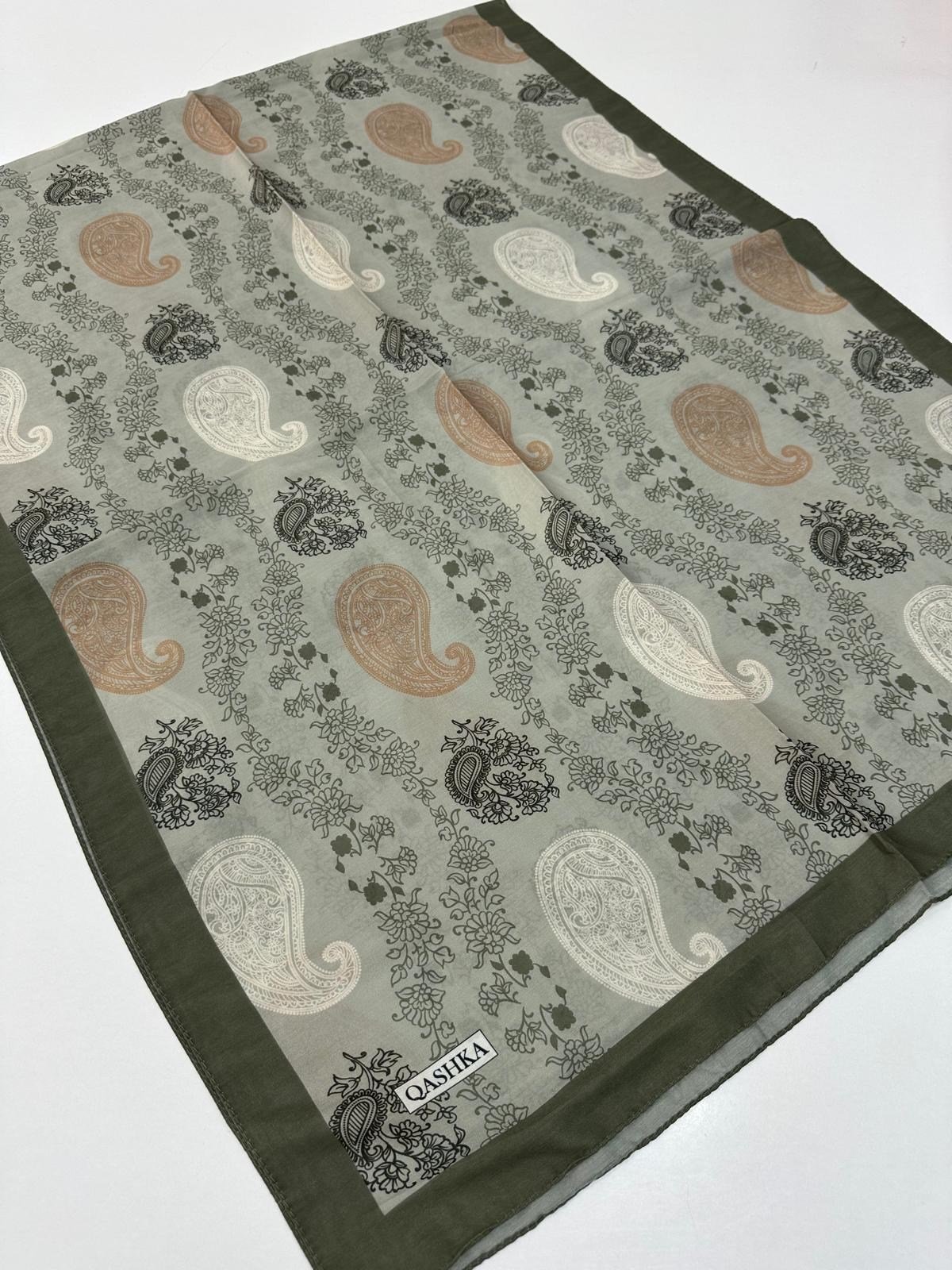 QASHKA Soft Pamuklu Şal Etro Desen LBD1422
