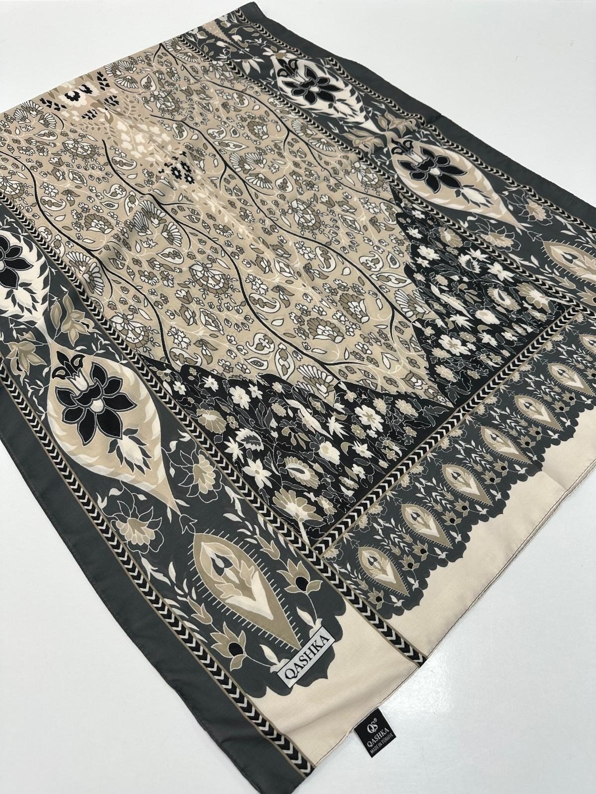 QASHKA Soft Pamuklu Şal Etro Desen LBD1503