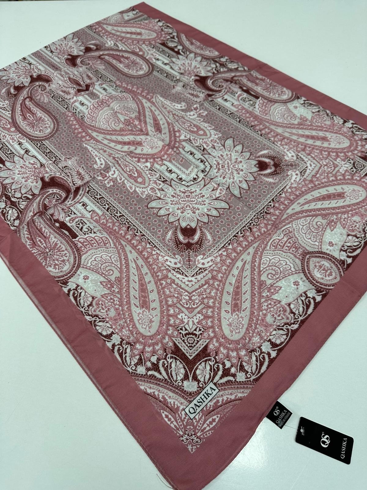 QASHKA Soft Pamuklu Şal Etro Desen LBD0816