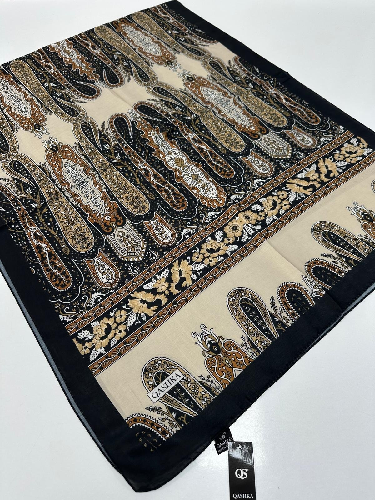QASHKA Soft Pamuklu Şal Etro Desen LBD0622