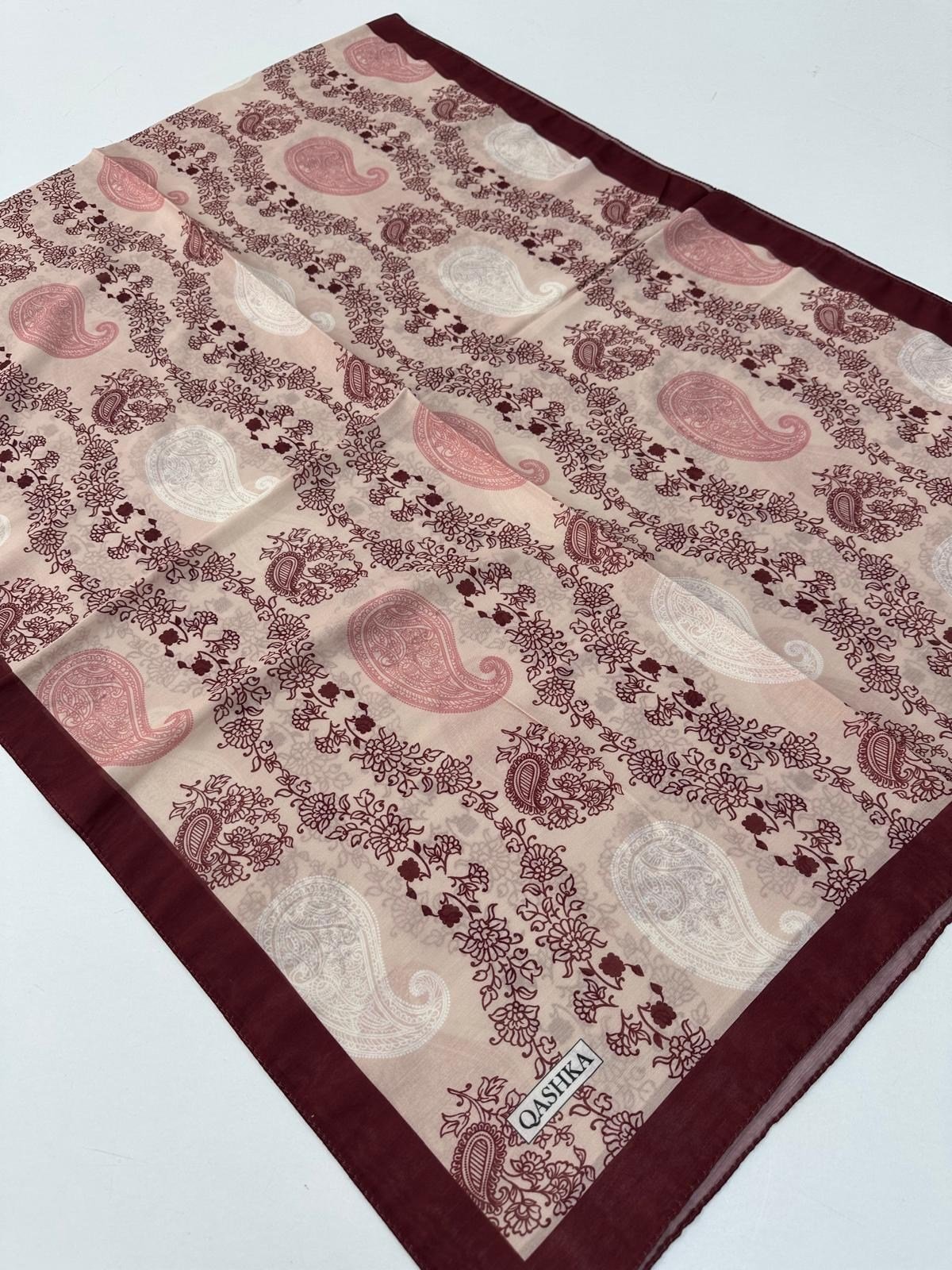 QASHKA Soft Pamuklu Şal Etro Desen LBD1403