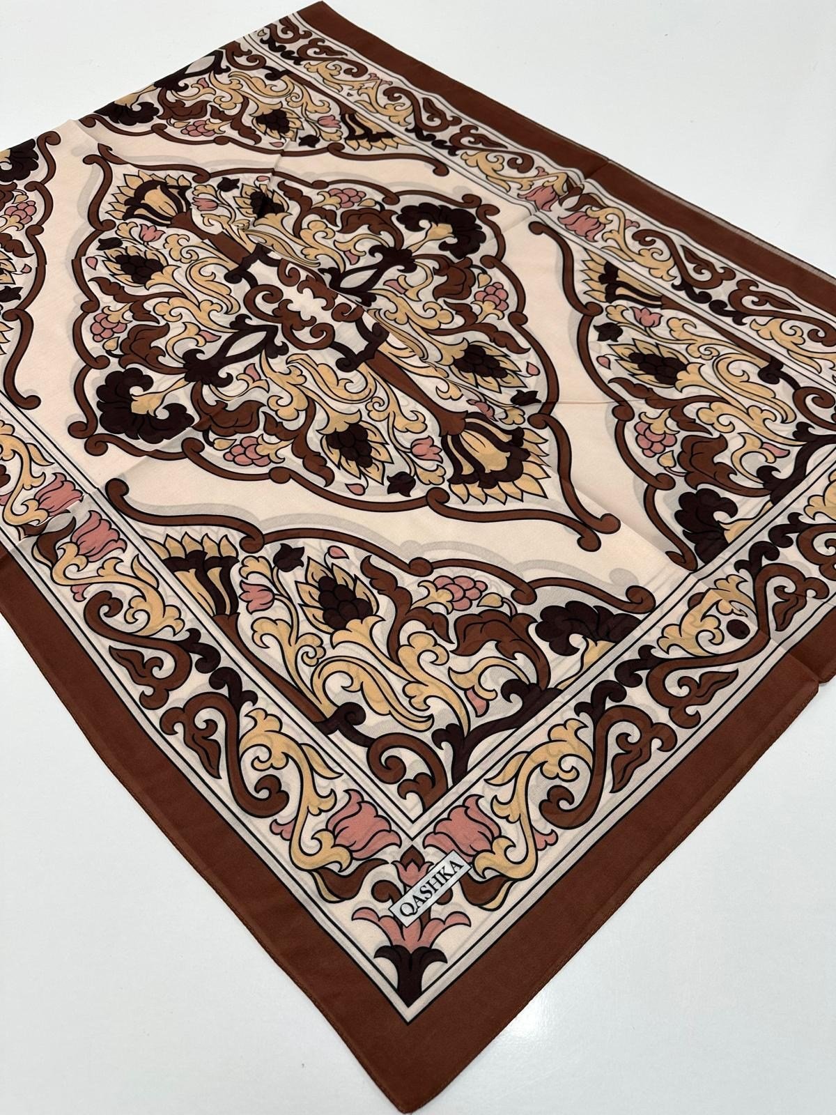 QASHKA Soft Pamuklu Şal Etro Desen LBD0706