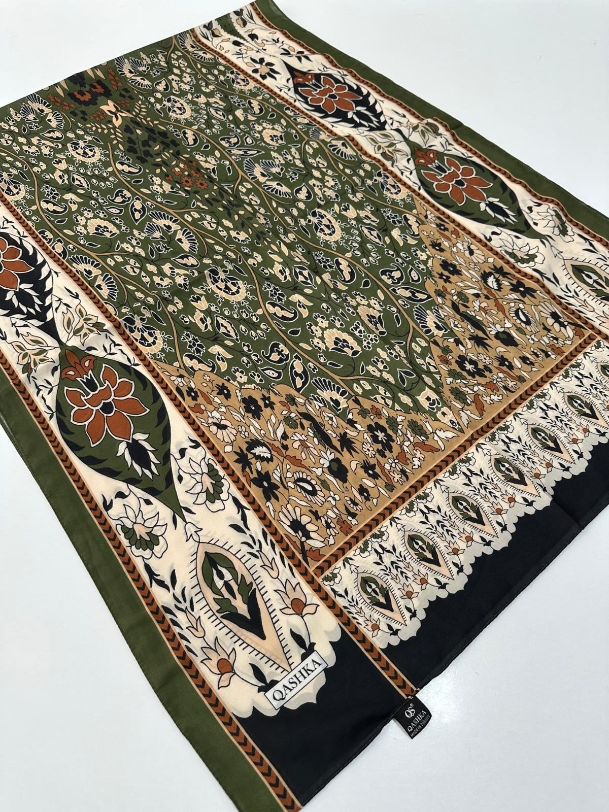 QASHKA Soft Pamuklu Şal Etro Desen LBD1512