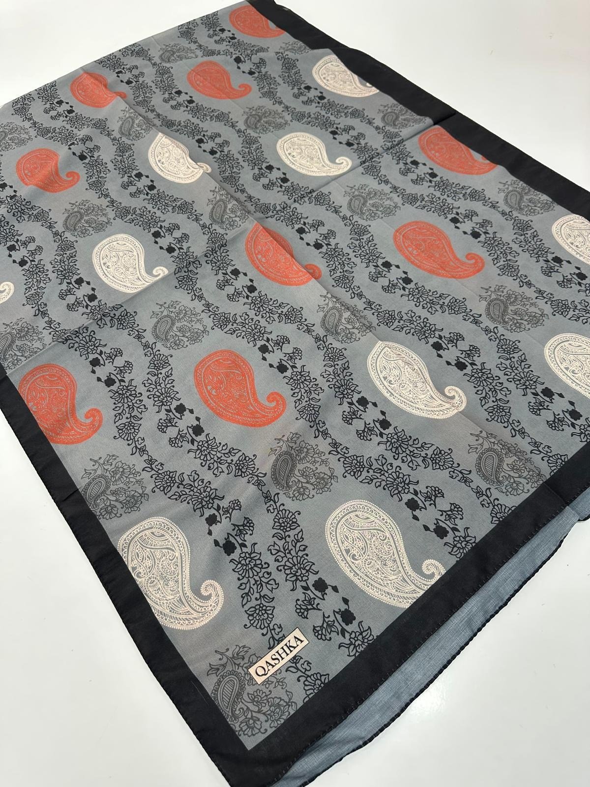 QASHKA Soft Pamuklu Şal Etro Desen LBD1416