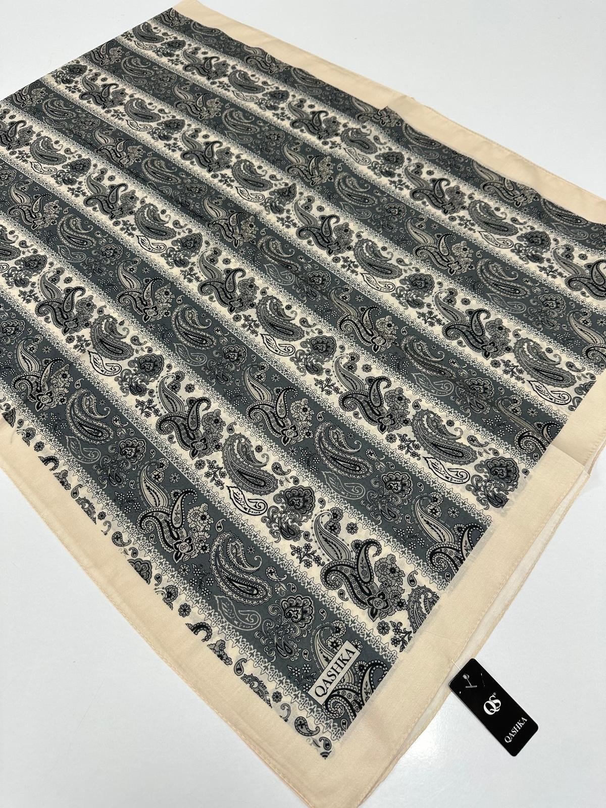 QASHKA Soft Pamuklu Şal Etro Desen LBD0519