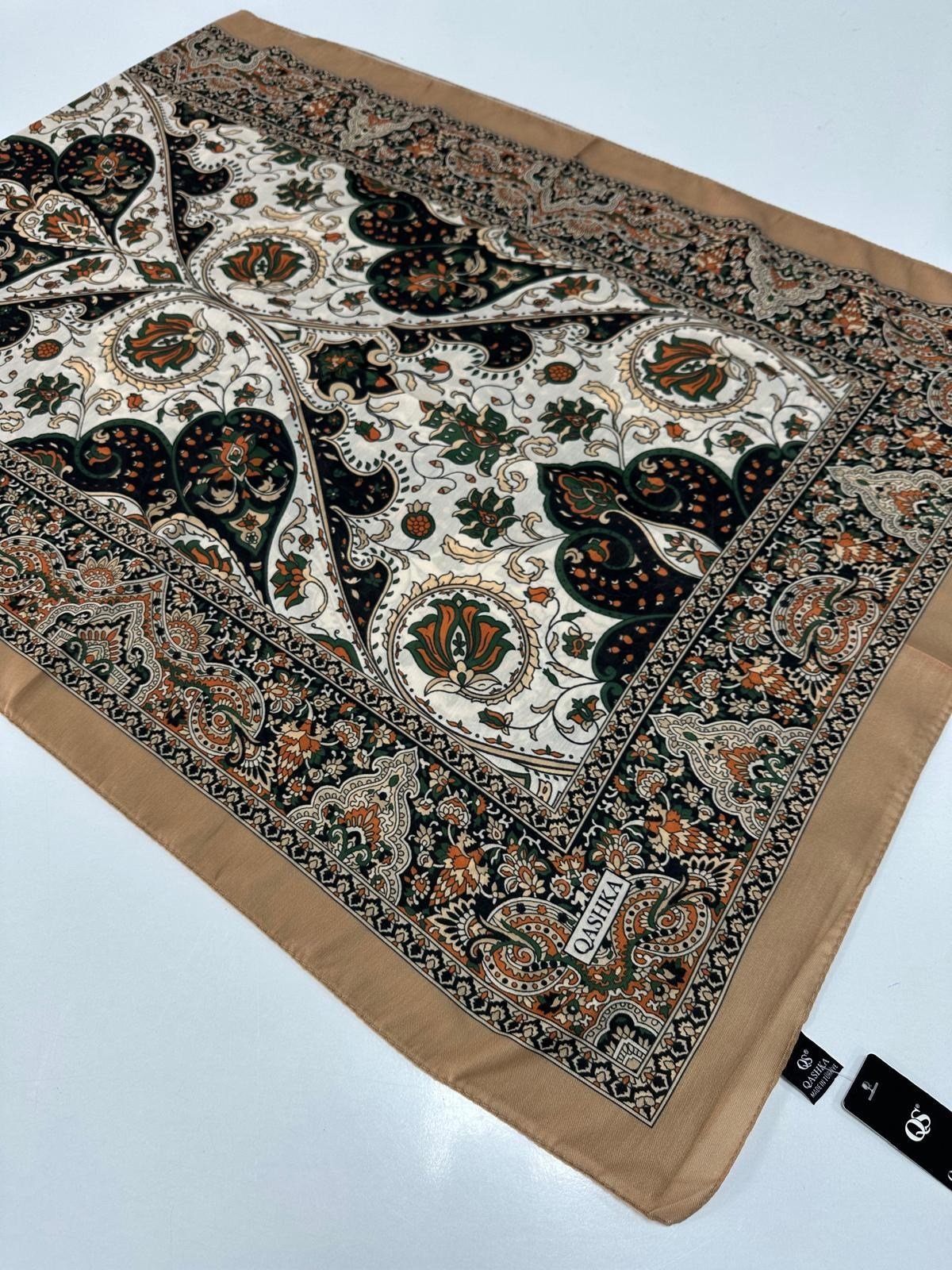 QASHKA Soft Pamuklu Şal Etro Desen LBD0403