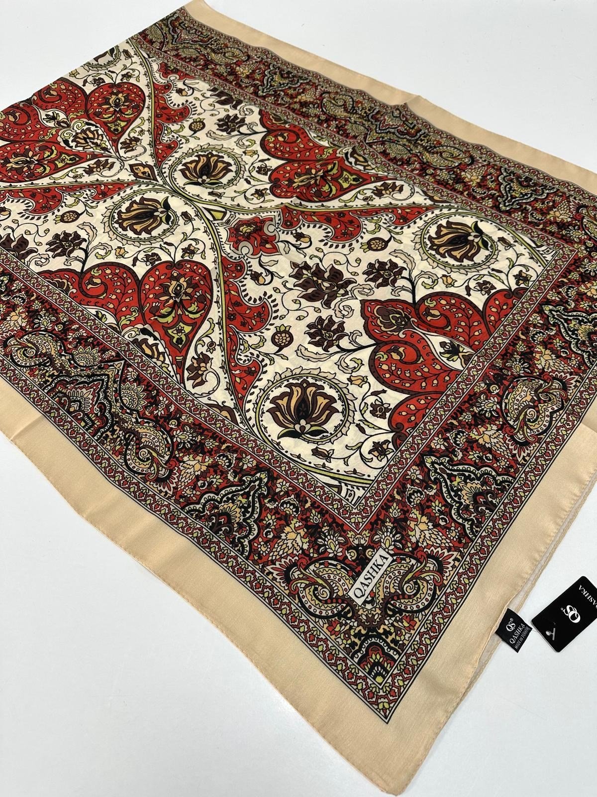 QASHKA Soft Pamuklu Şal Etro Desen LBD0414