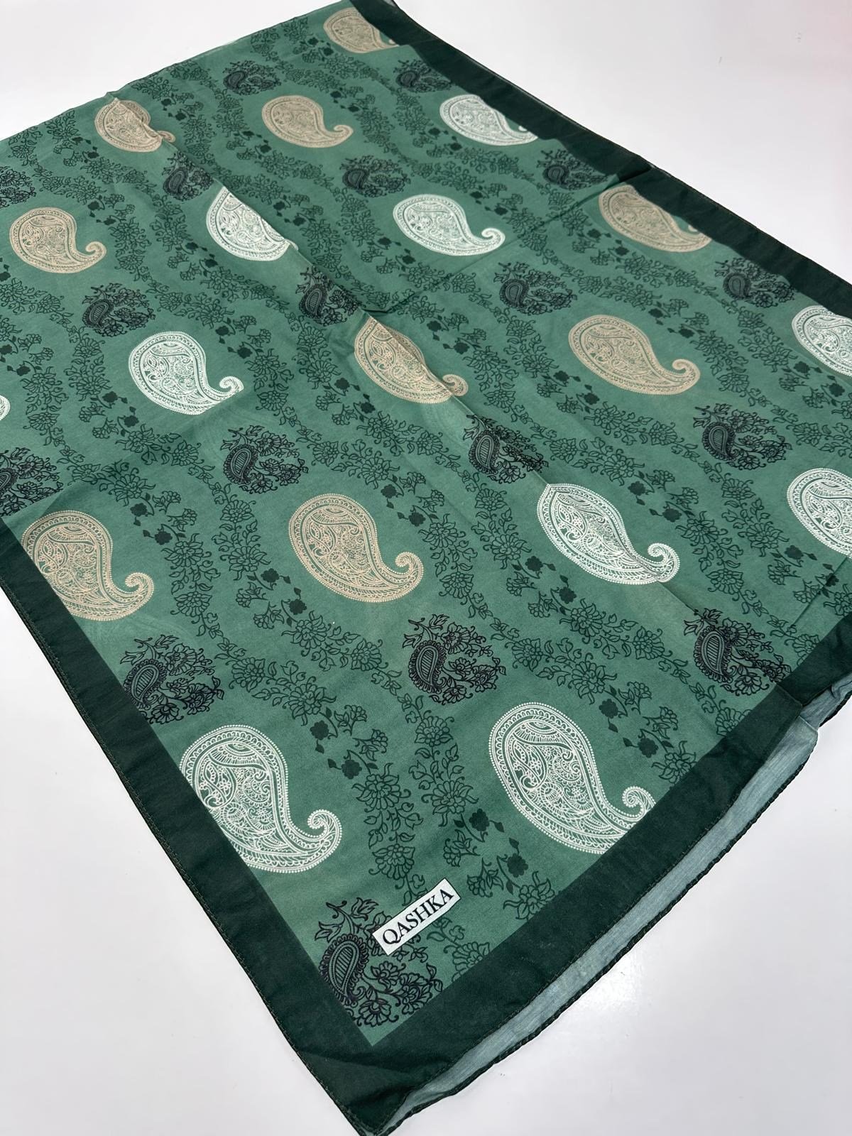 QASHKA Soft Pamuklu Şal Etro Desen LBD1417